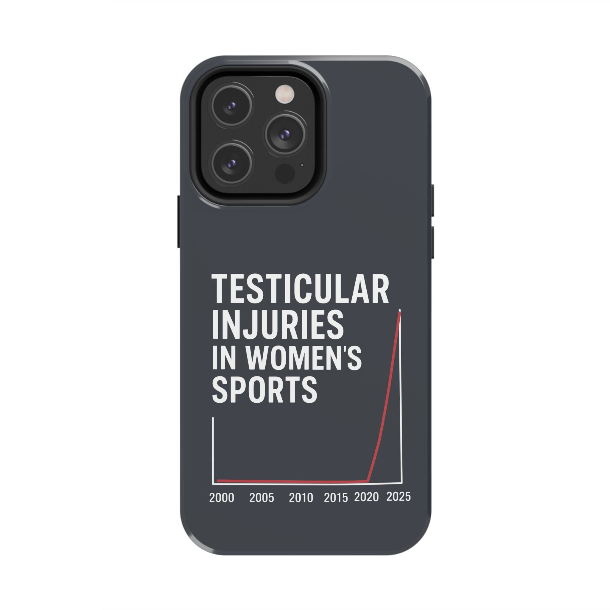 Testicular Injuries in Women's Sports Phone Case - Black