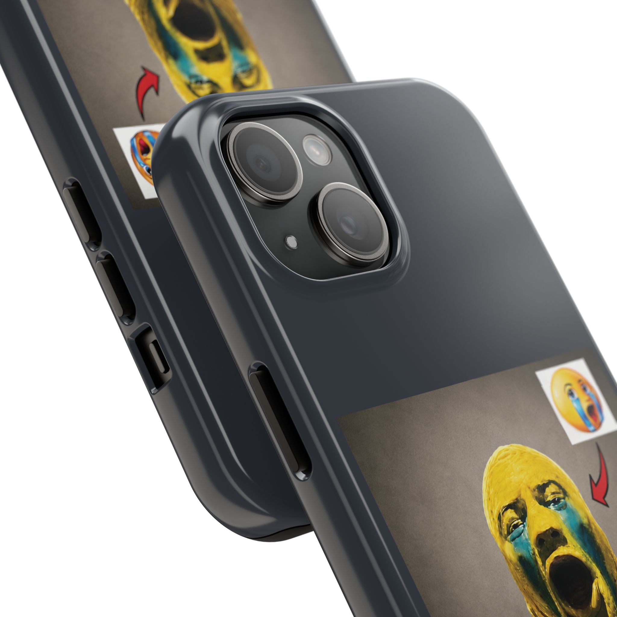 Sad Emoji Costume Phone Case - Black