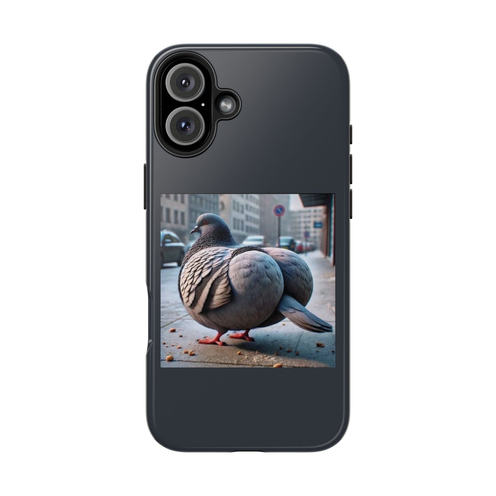 Bird With Fat Butt Phone Case - Black