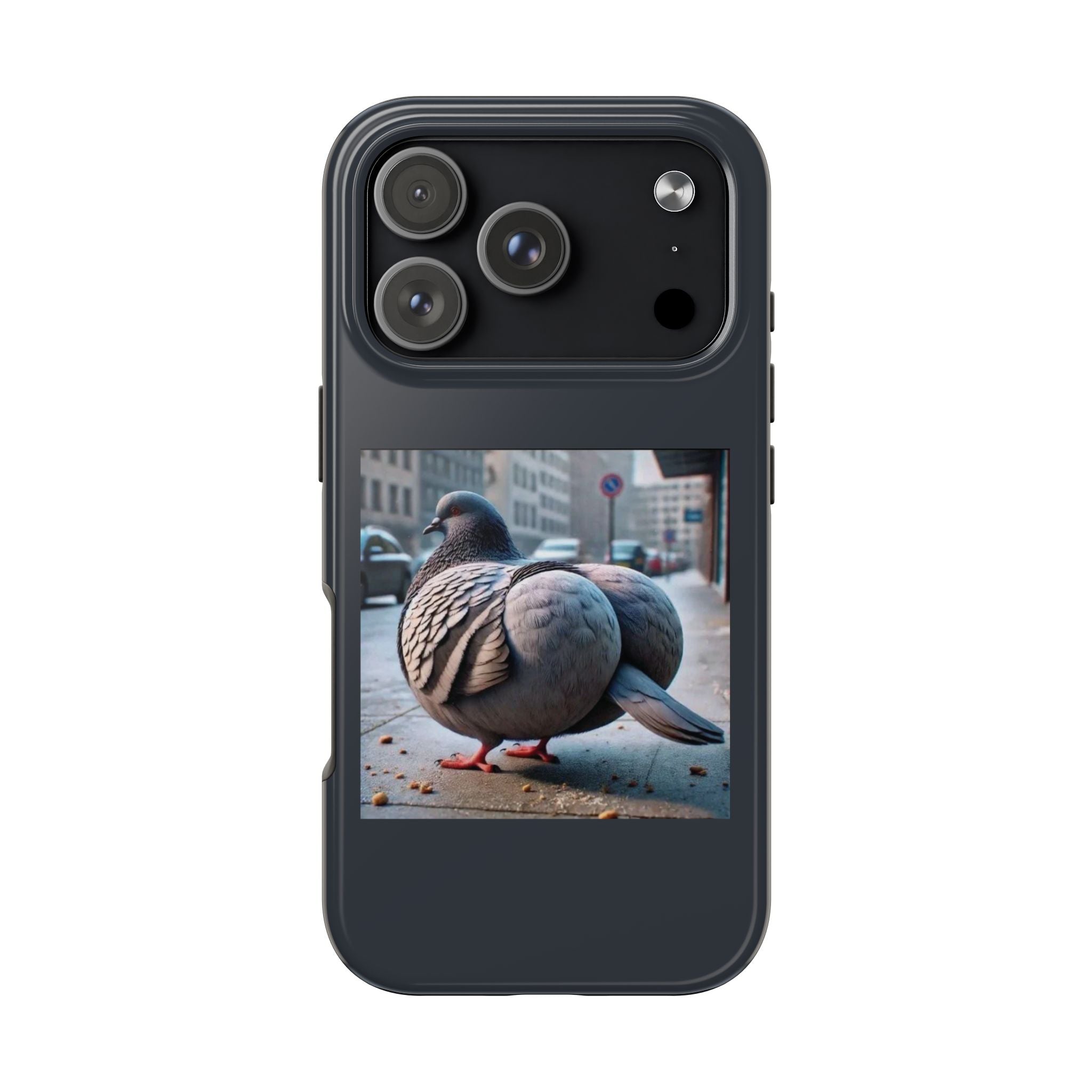 Bird With Fat Butt Phone Case - Black