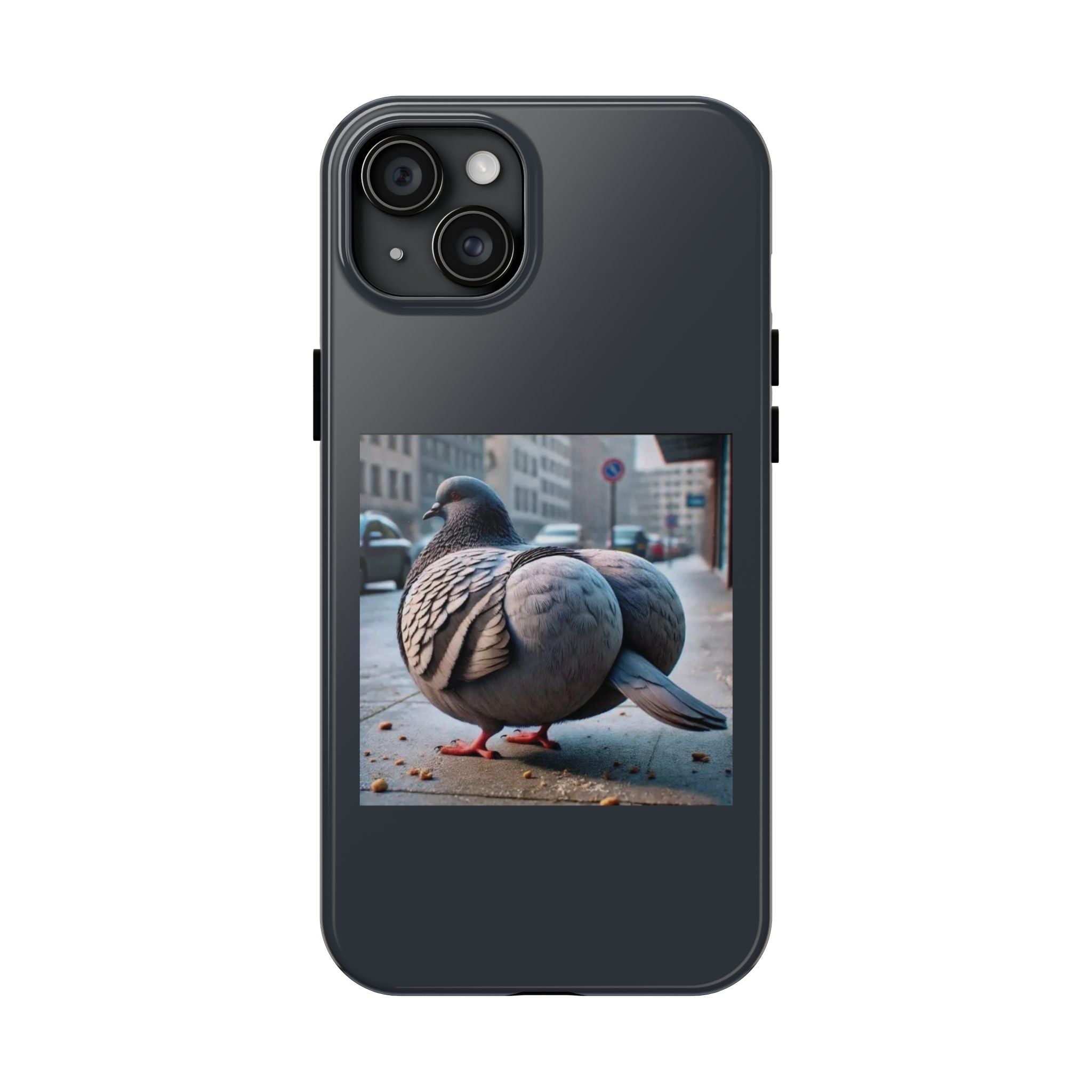 Bird With Fat Butt Phone Case - Black