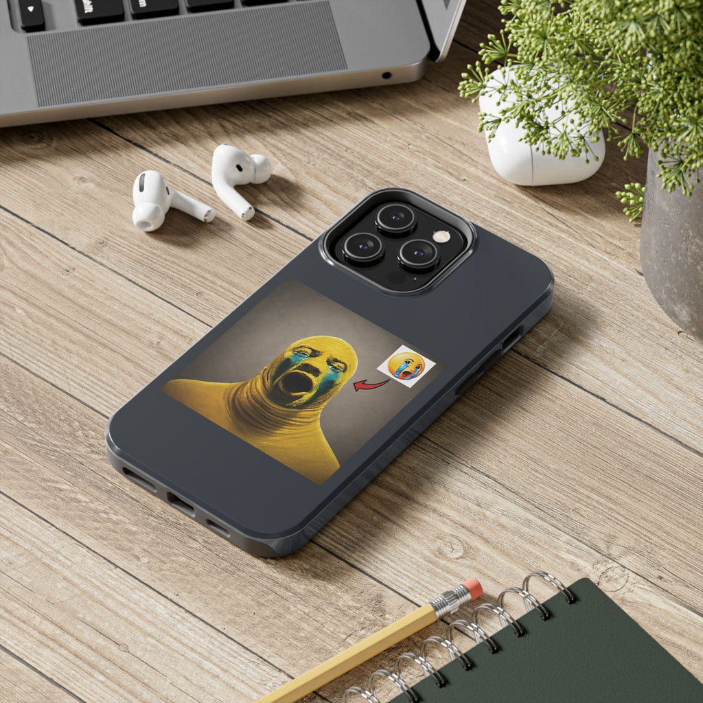 Sad Emoji Costume Phone Case - Black