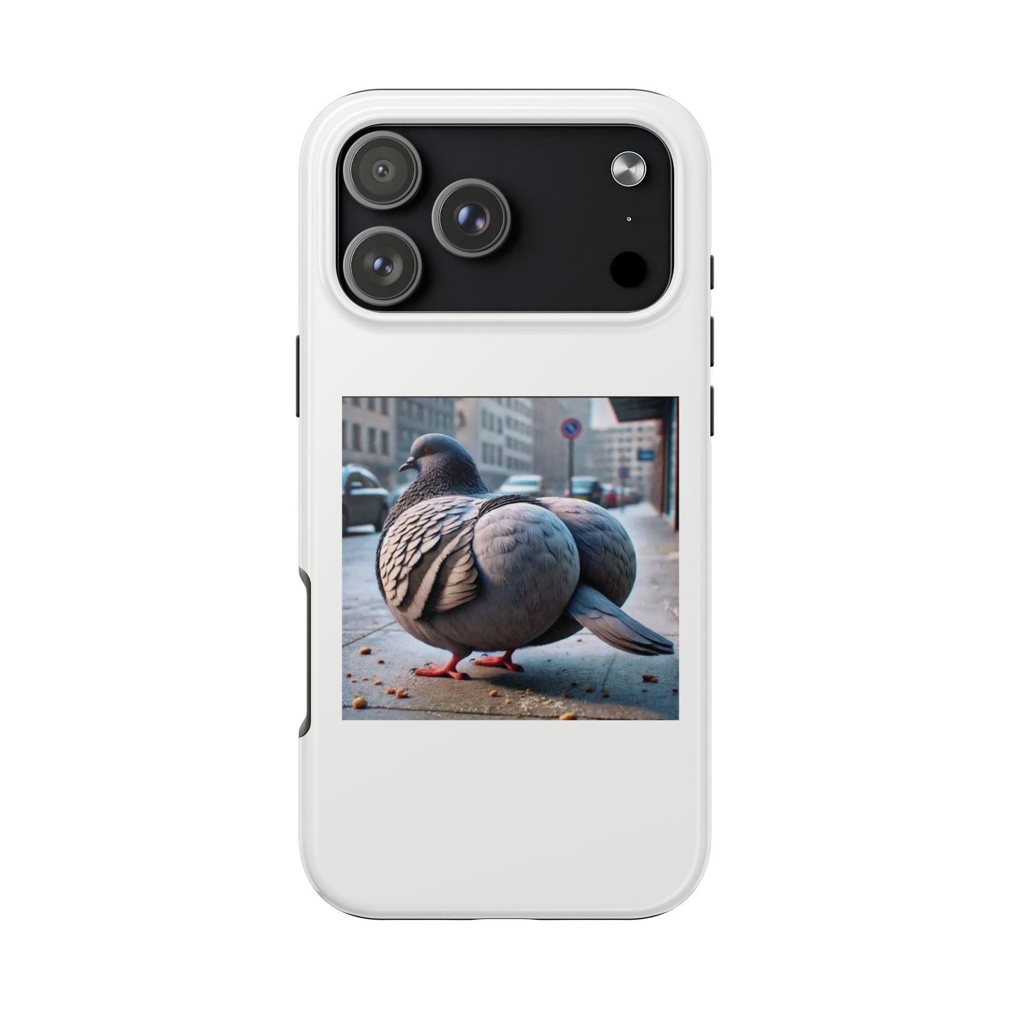 Bird With Fat Butt Phone Case - White
