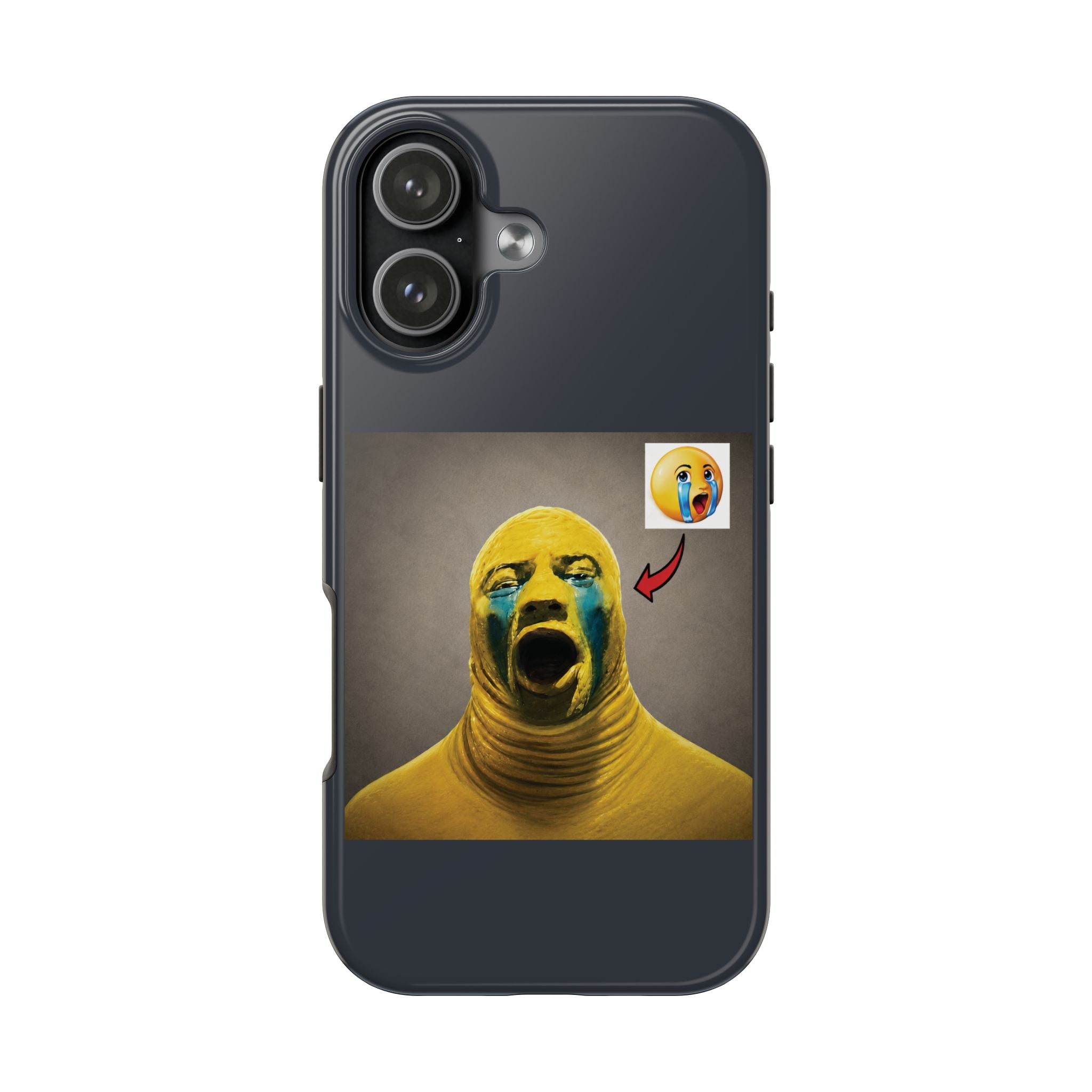 Sad Emoji Costume Phone Case - Black