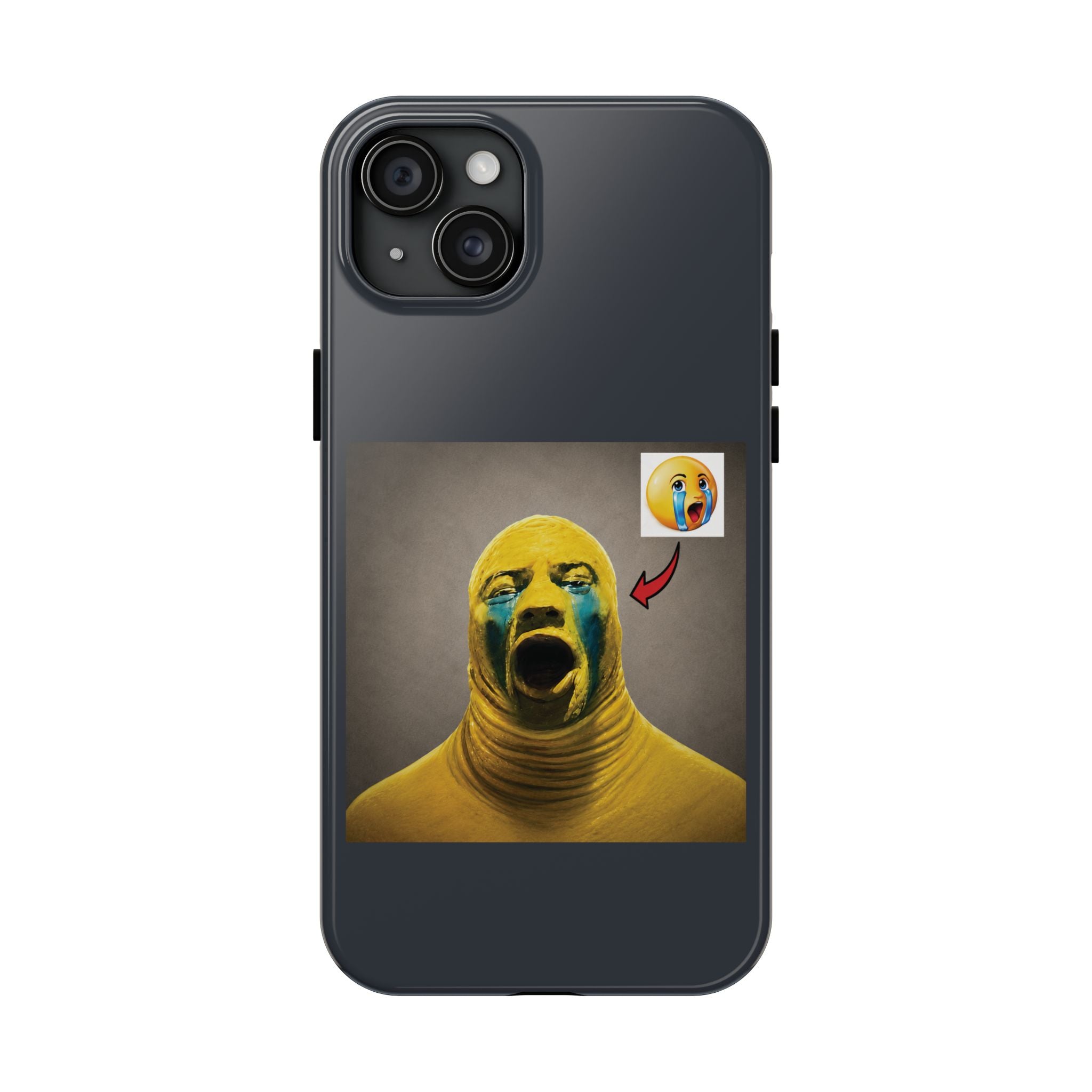 Sad Emoji Costume Phone Case - Black
