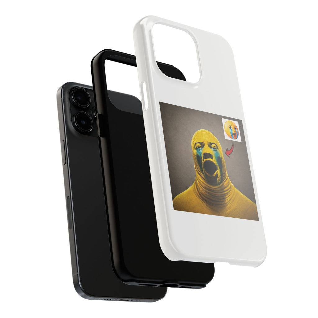Sad Emoji Costume Phone Case - White