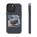 Bird With Fat Butt Phone Case - Black