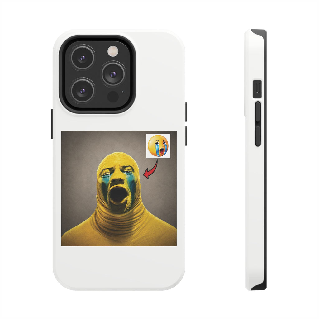 Sad Emoji Costume Phone Case - White