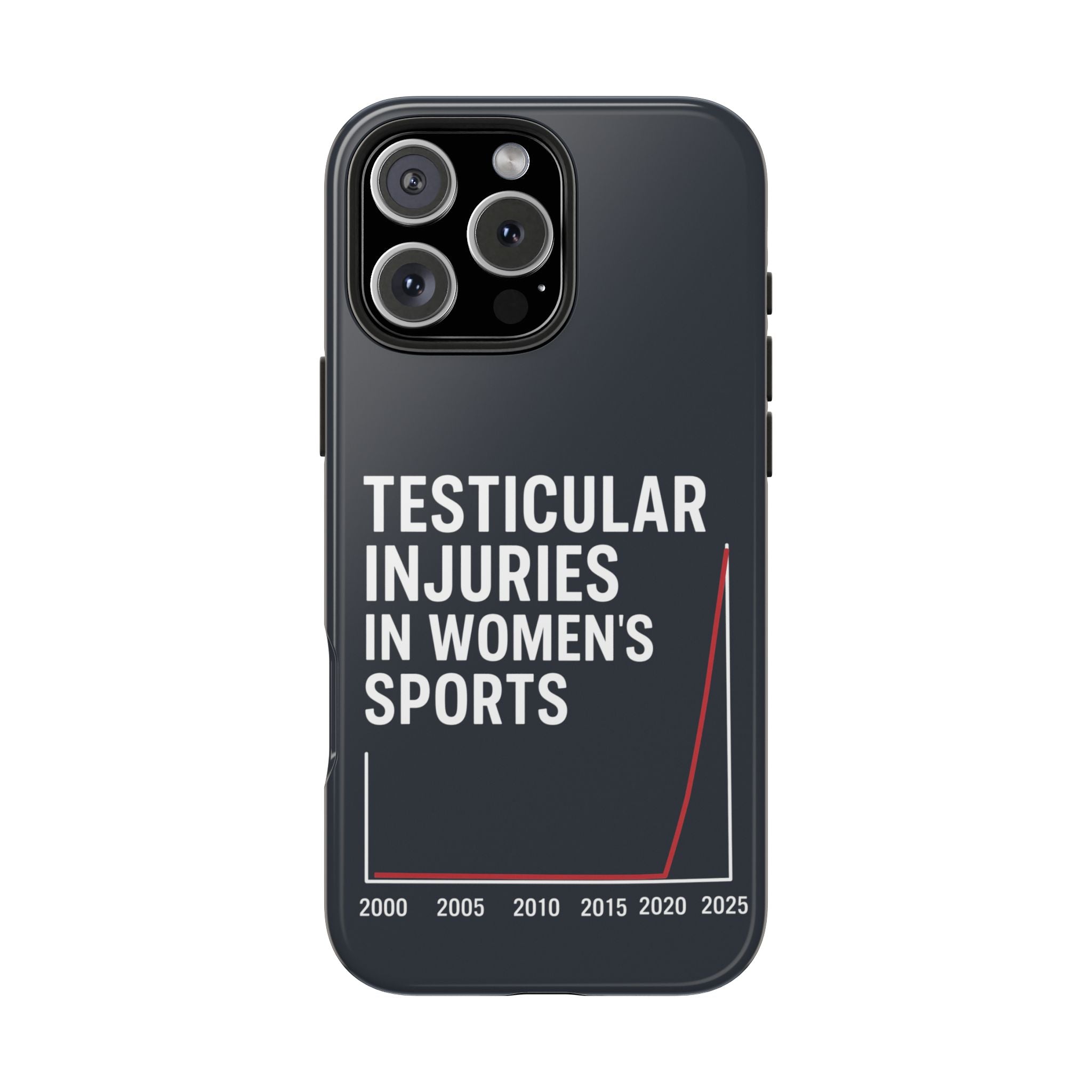 Testicular Injuries in Women's Sports Phone Case - Black