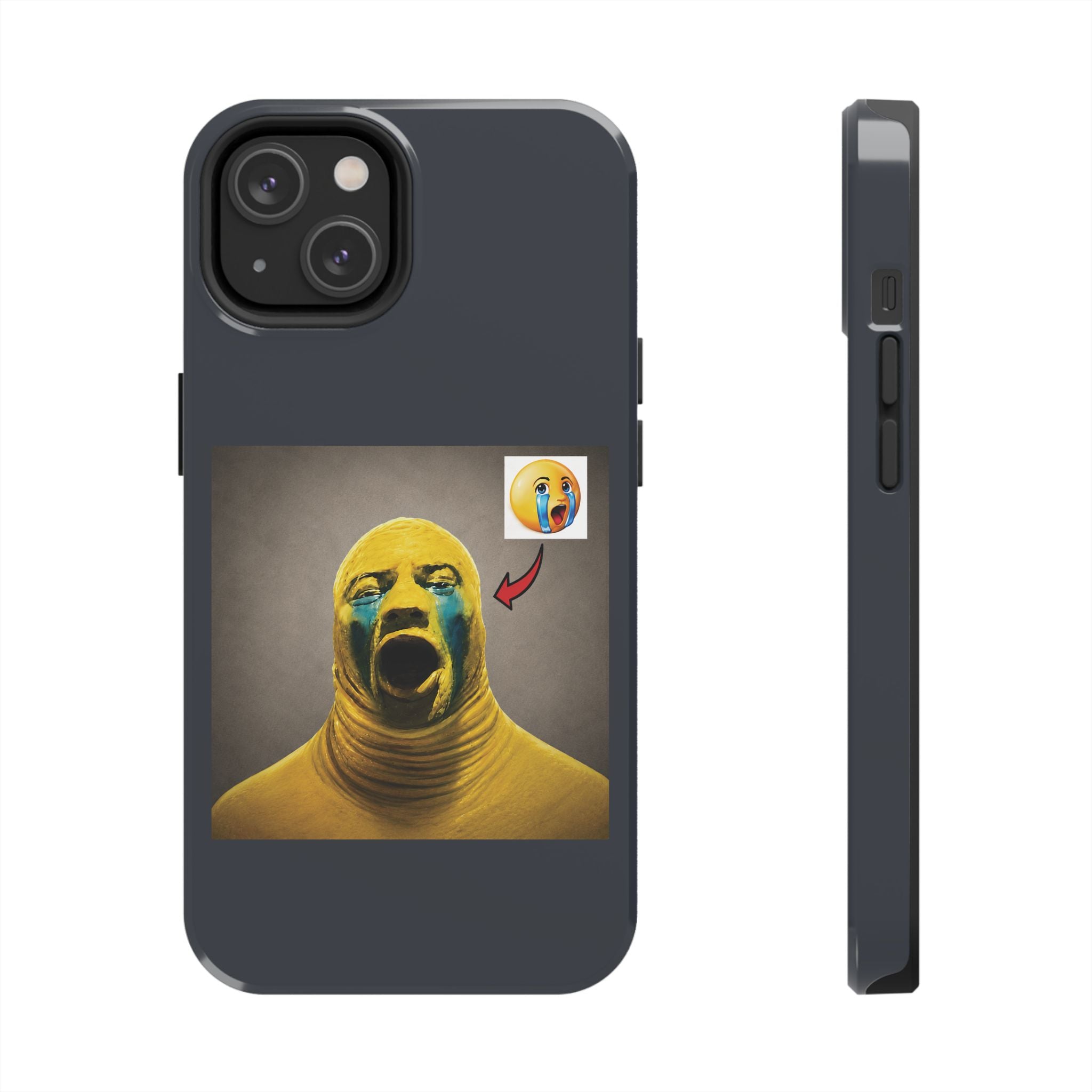 Sad Emoji Costume Phone Case - Black