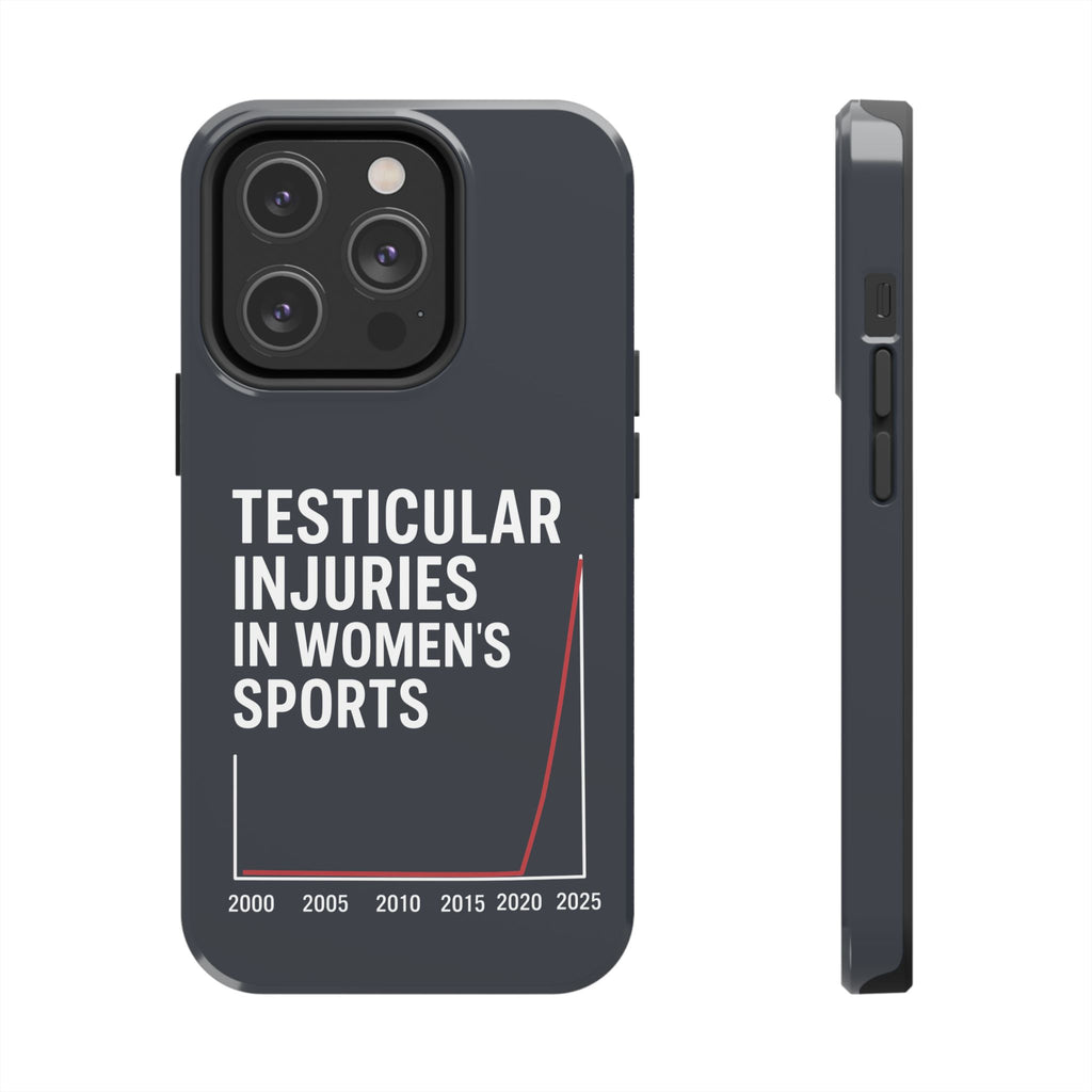 Testicular Injuries in Women's Sports Phone Case - Black