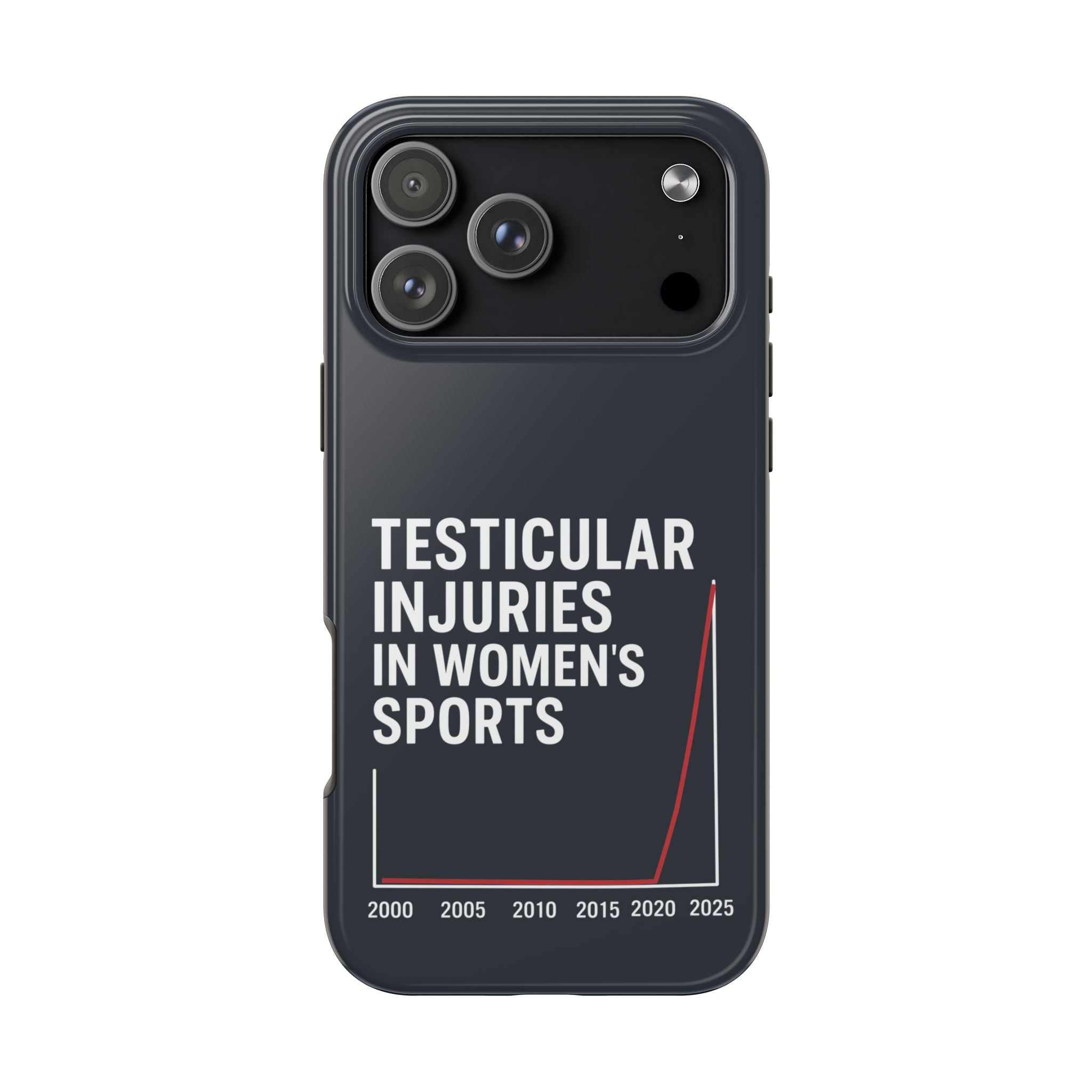 Testicular Injuries in Women's Sports Phone Case - Black