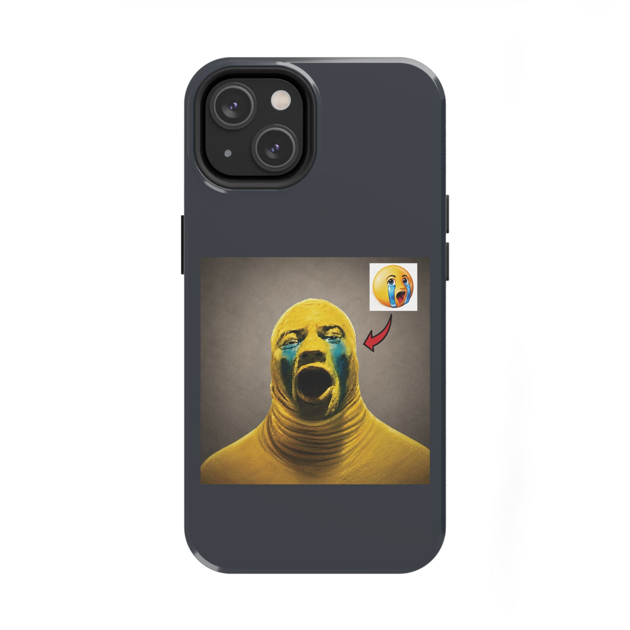 Sad Emoji Costume Phone Case - Black