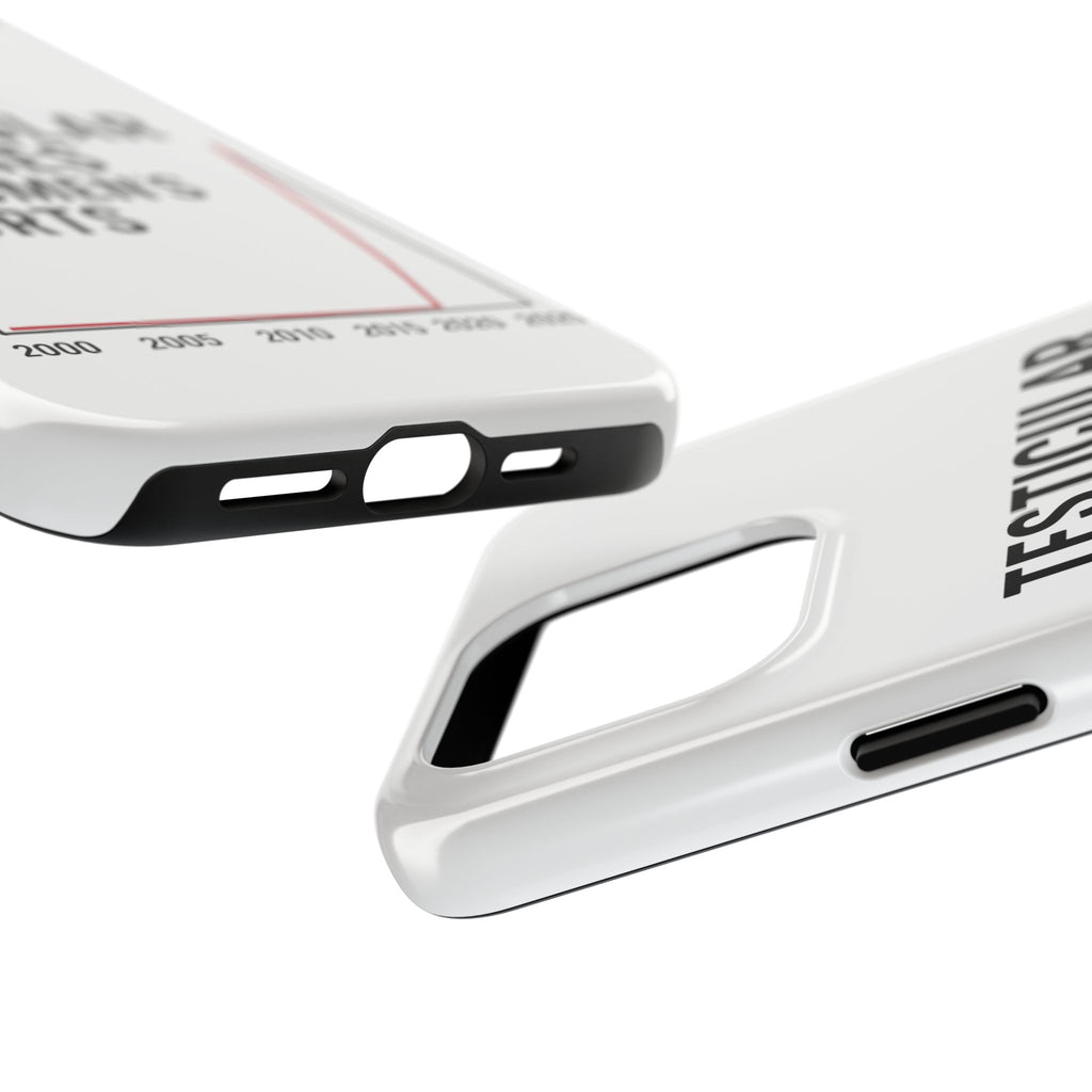 Testicular Injuries in Women's Sports Phone Case - White
