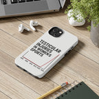 Testicular Injuries in Women's Sports Phone Case - White