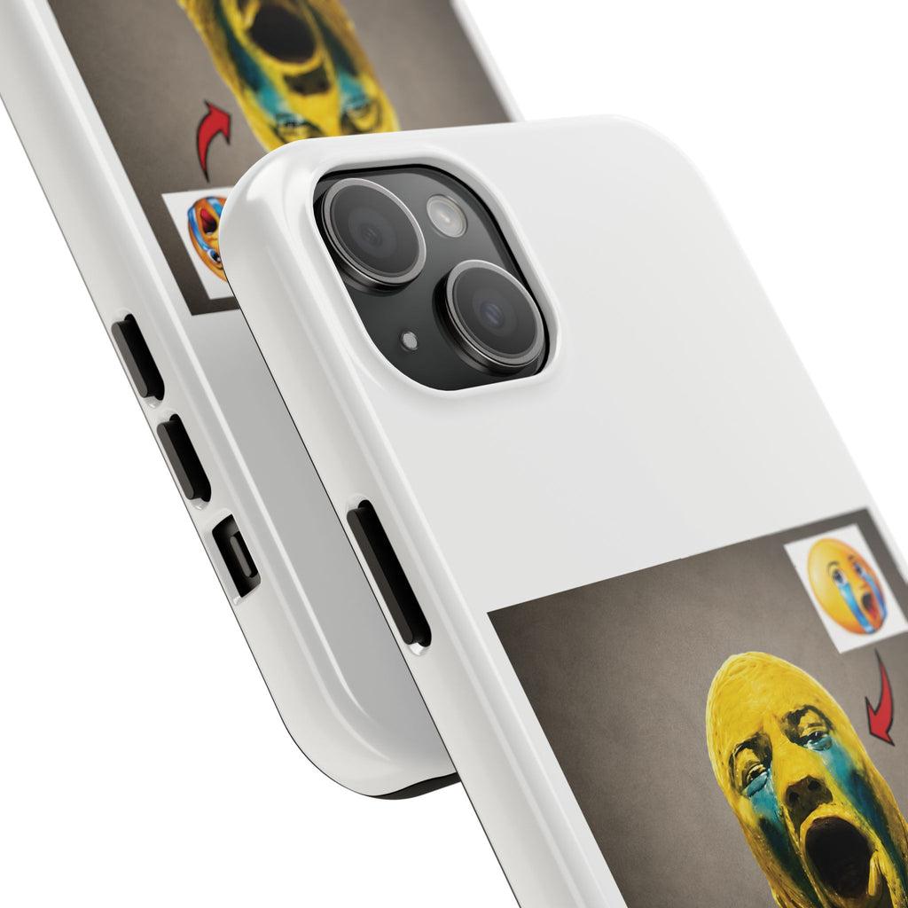 Sad Emoji Costume Phone Case - White