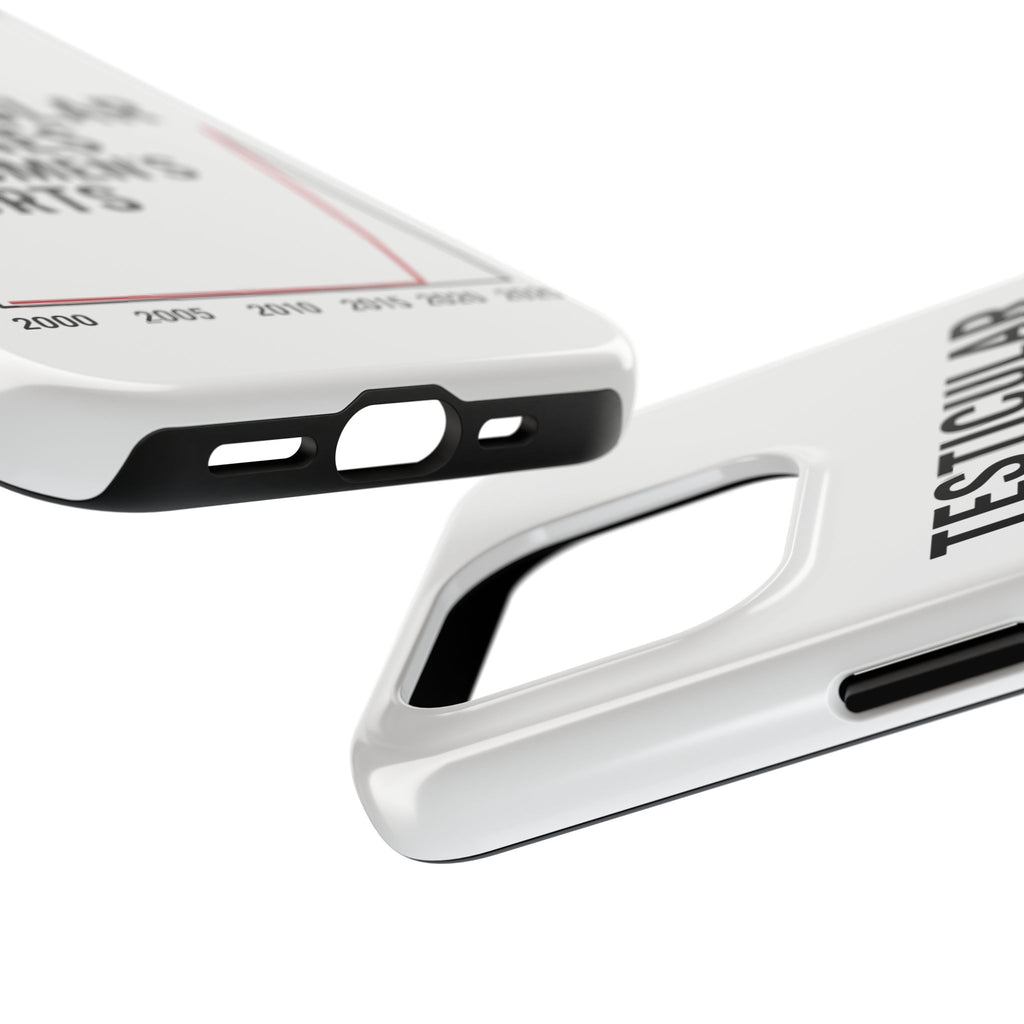 Testicular Injuries in Women's Sports Phone Case - White