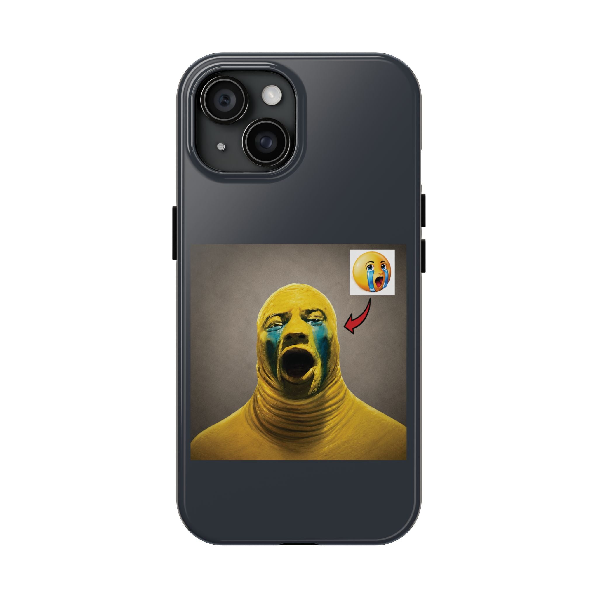 Sad Emoji Costume Phone Case - Black