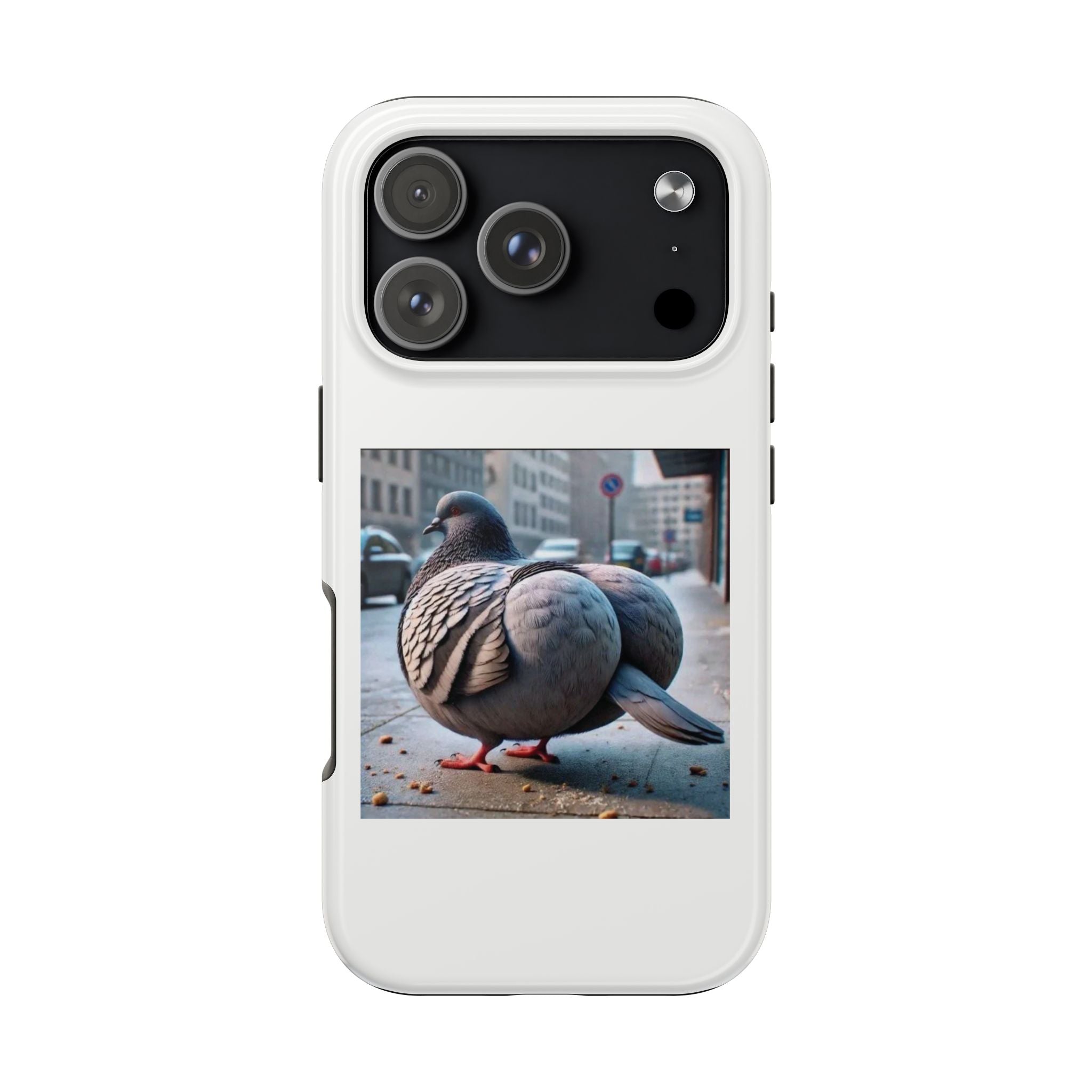 Bird With Fat Butt Phone Case - White