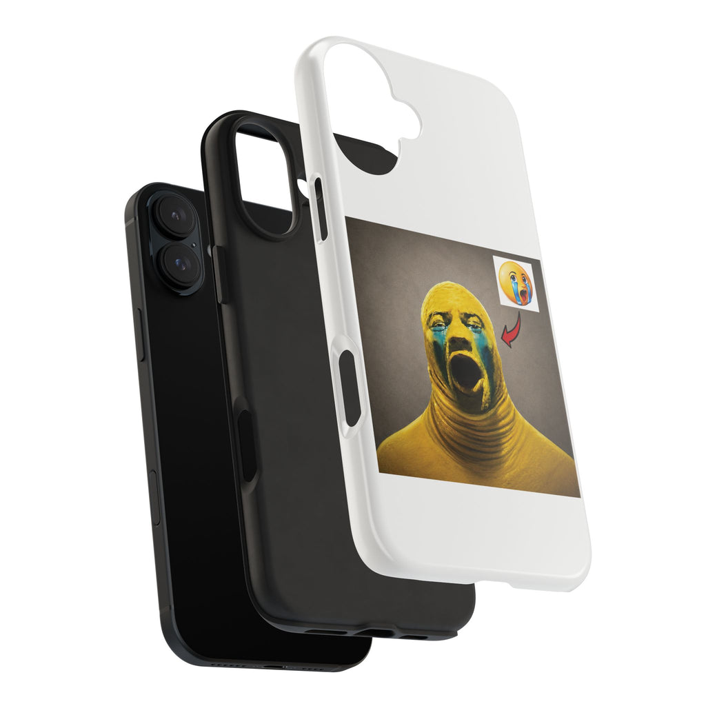 Sad Emoji Costume Phone Case - White