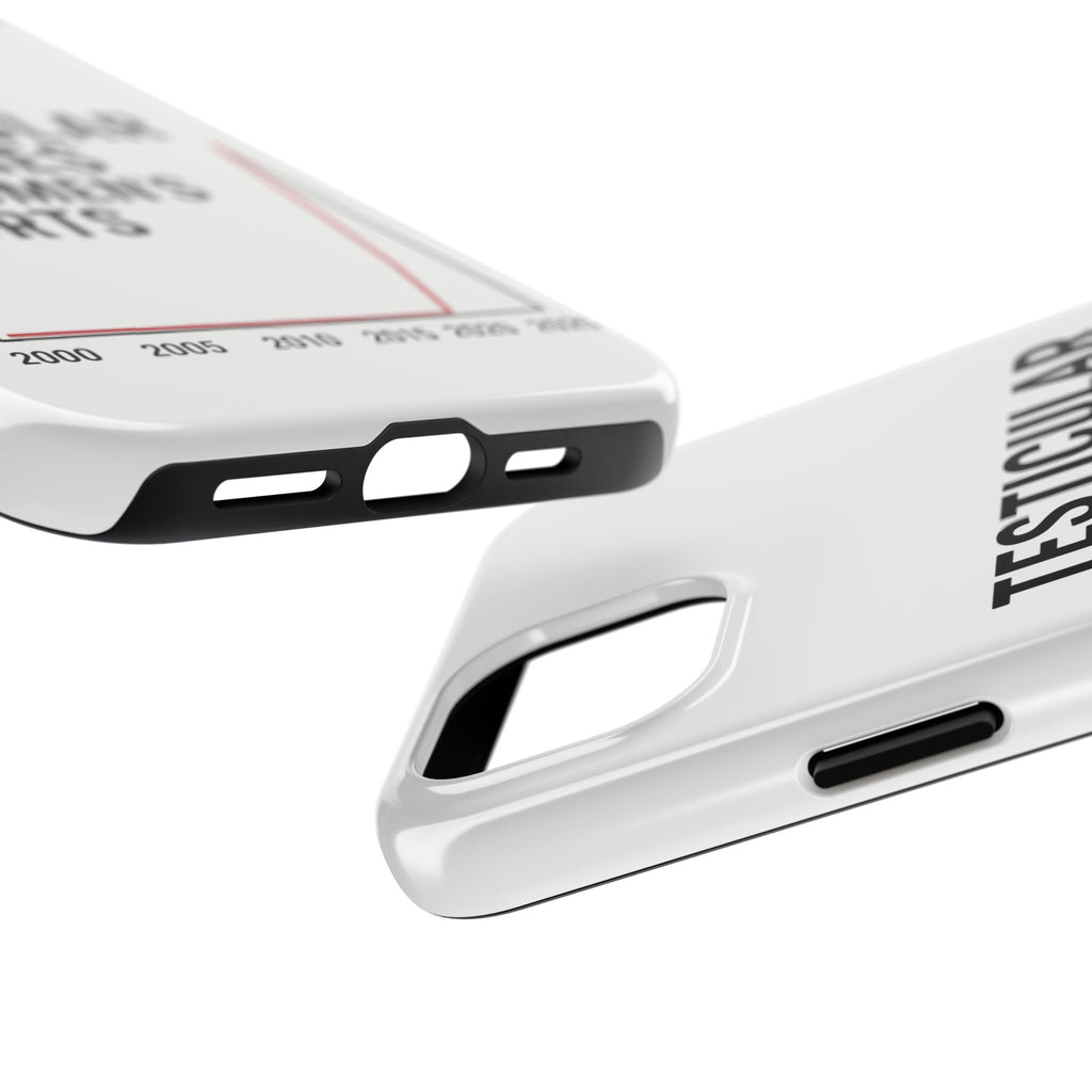 Testicular Injuries in Women's Sports Phone Case - White