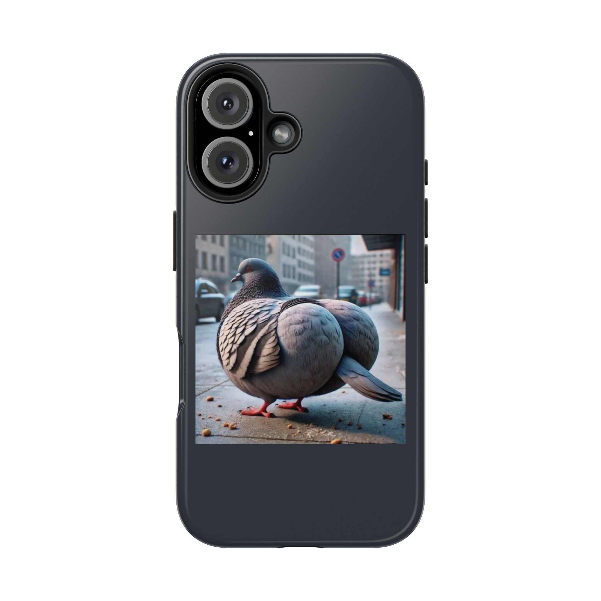 Bird With Fat Butt Phone Case - Black