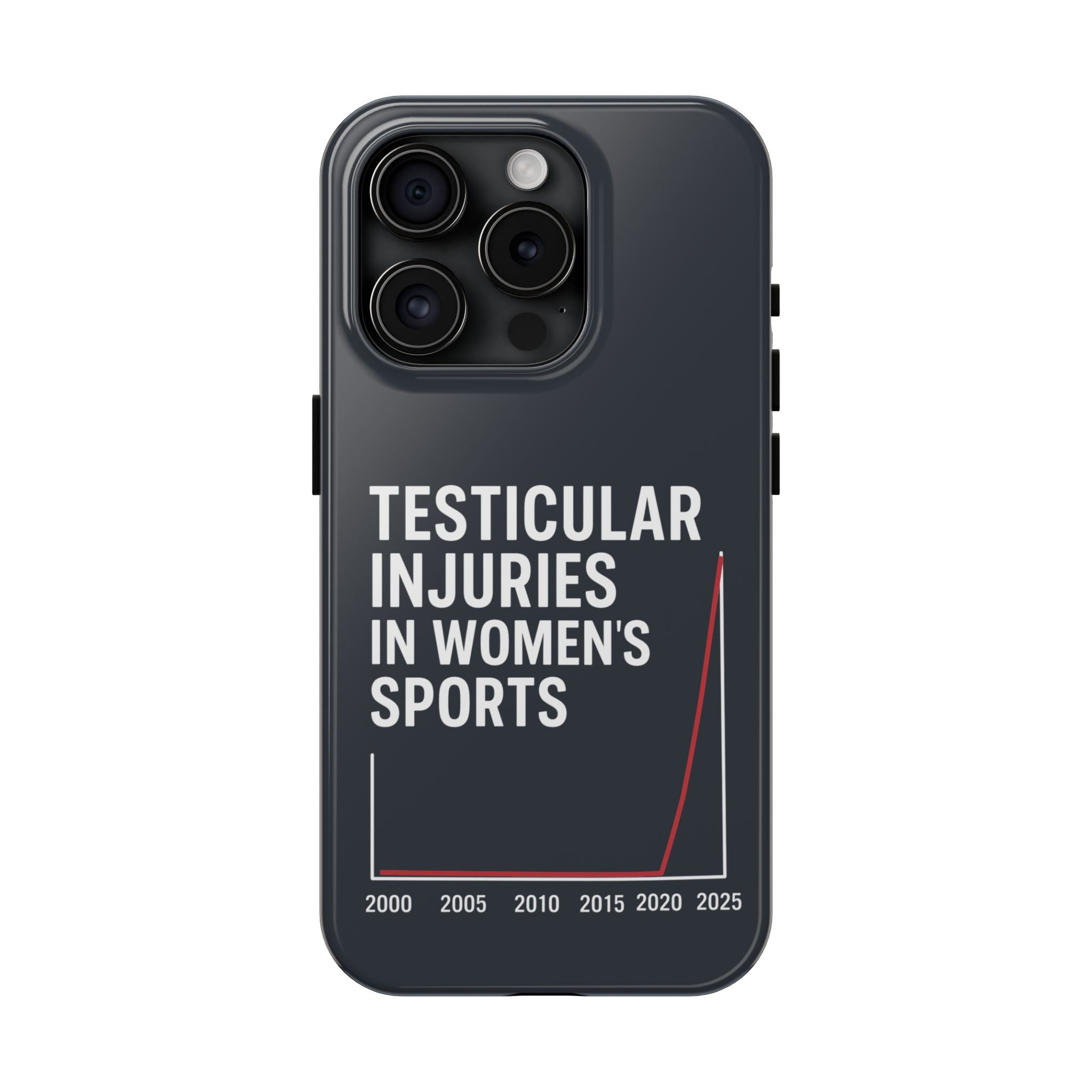 Testicular Injuries in Women's Sports Phone Case - Black