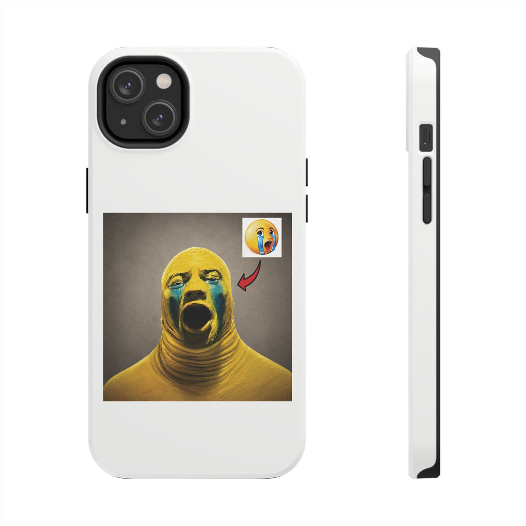 Sad Emoji Costume Phone Case - White