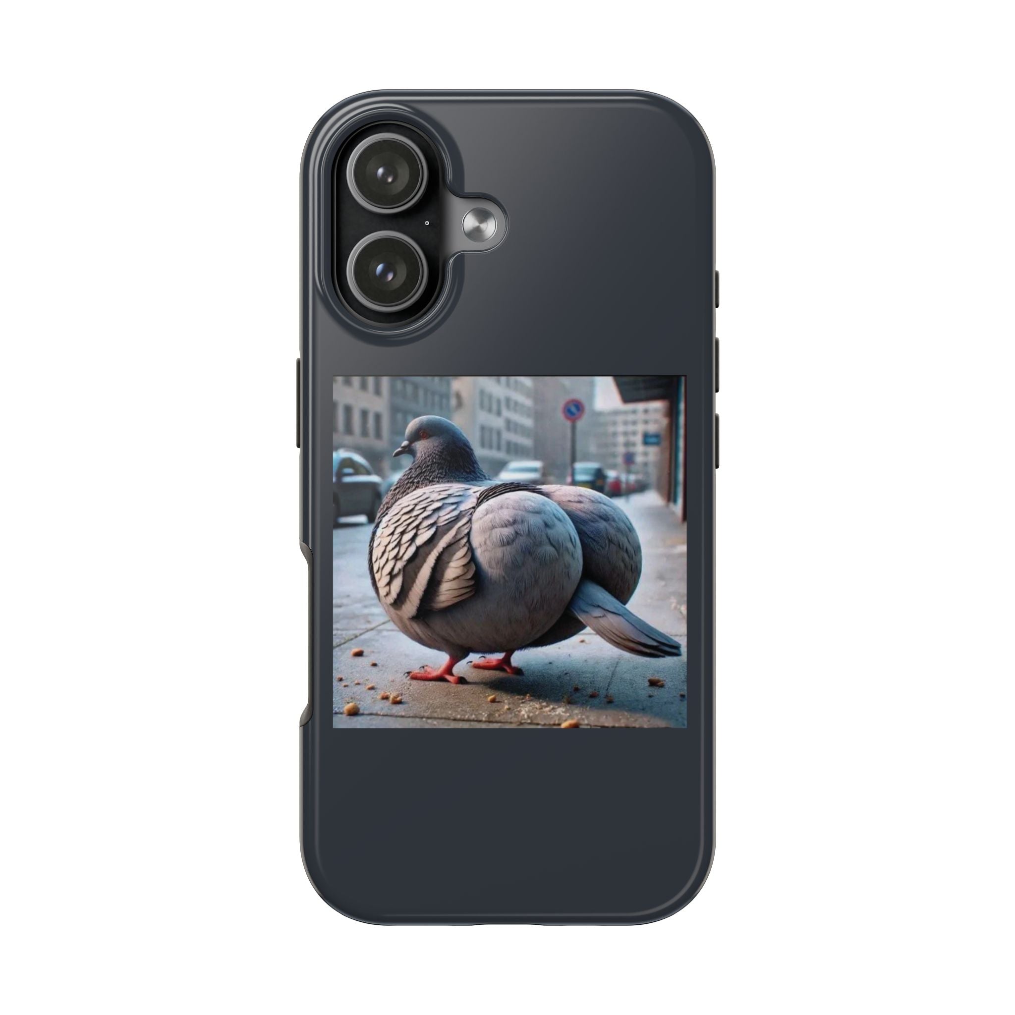 Bird With Fat Butt Phone Case - Black