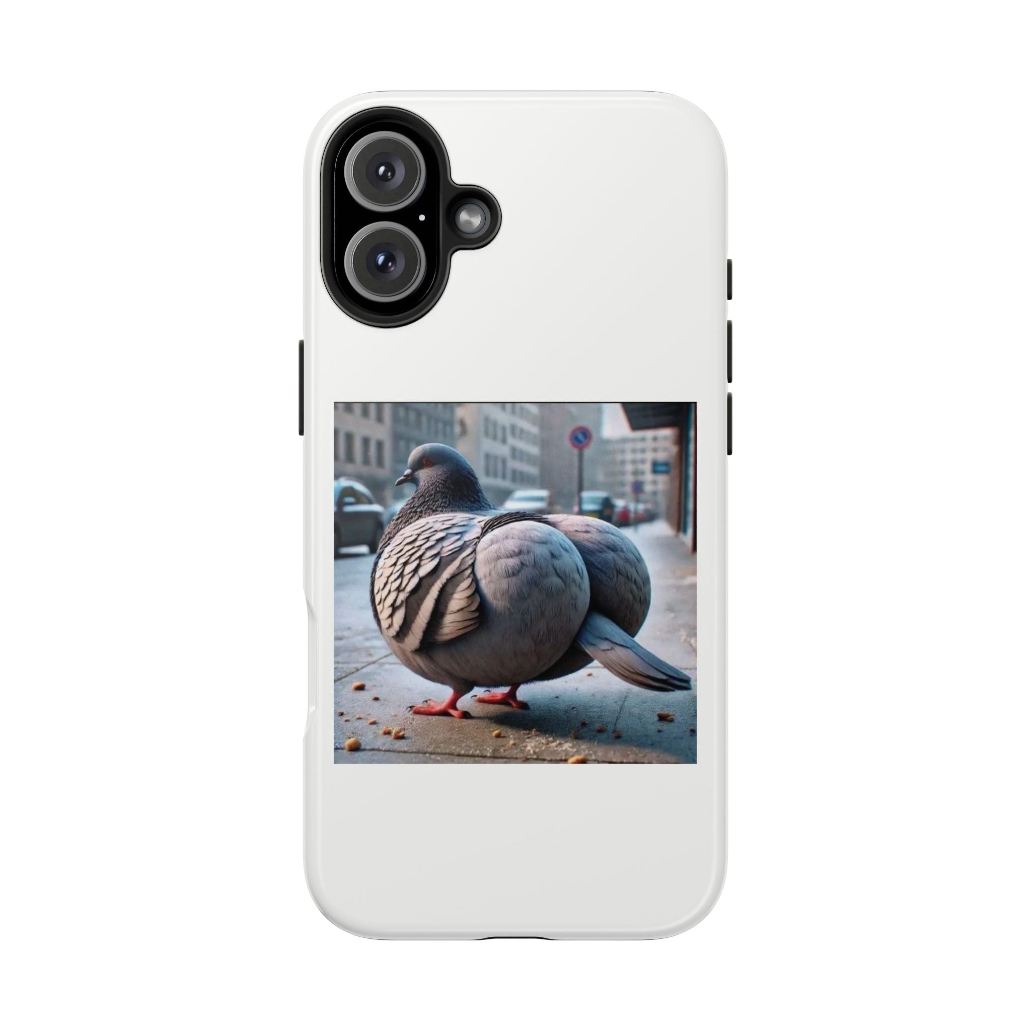 Bird With Fat Butt Phone Case - White