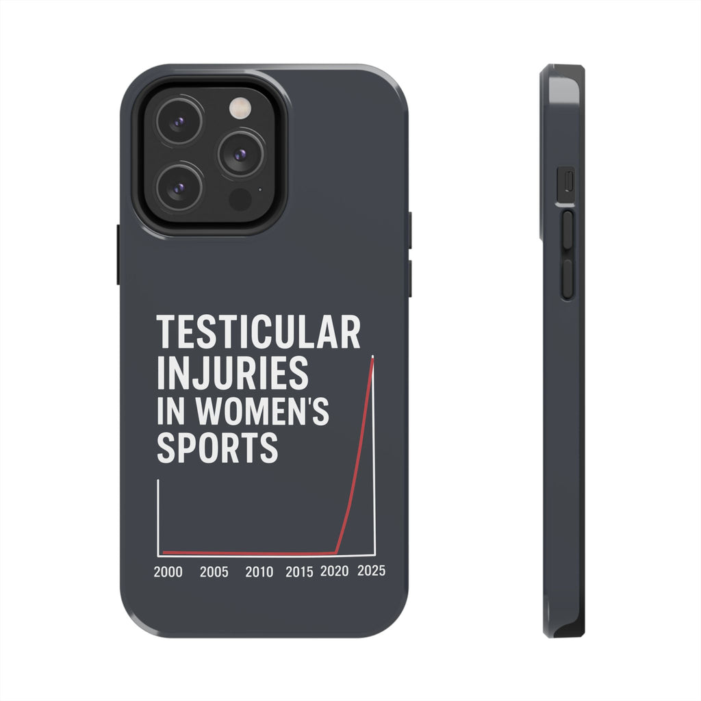 Testicular Injuries in Women's Sports Phone Case - Black