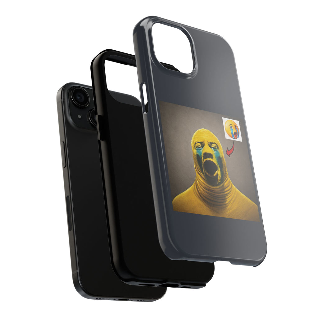 Sad Emoji Costume Phone Case - Black