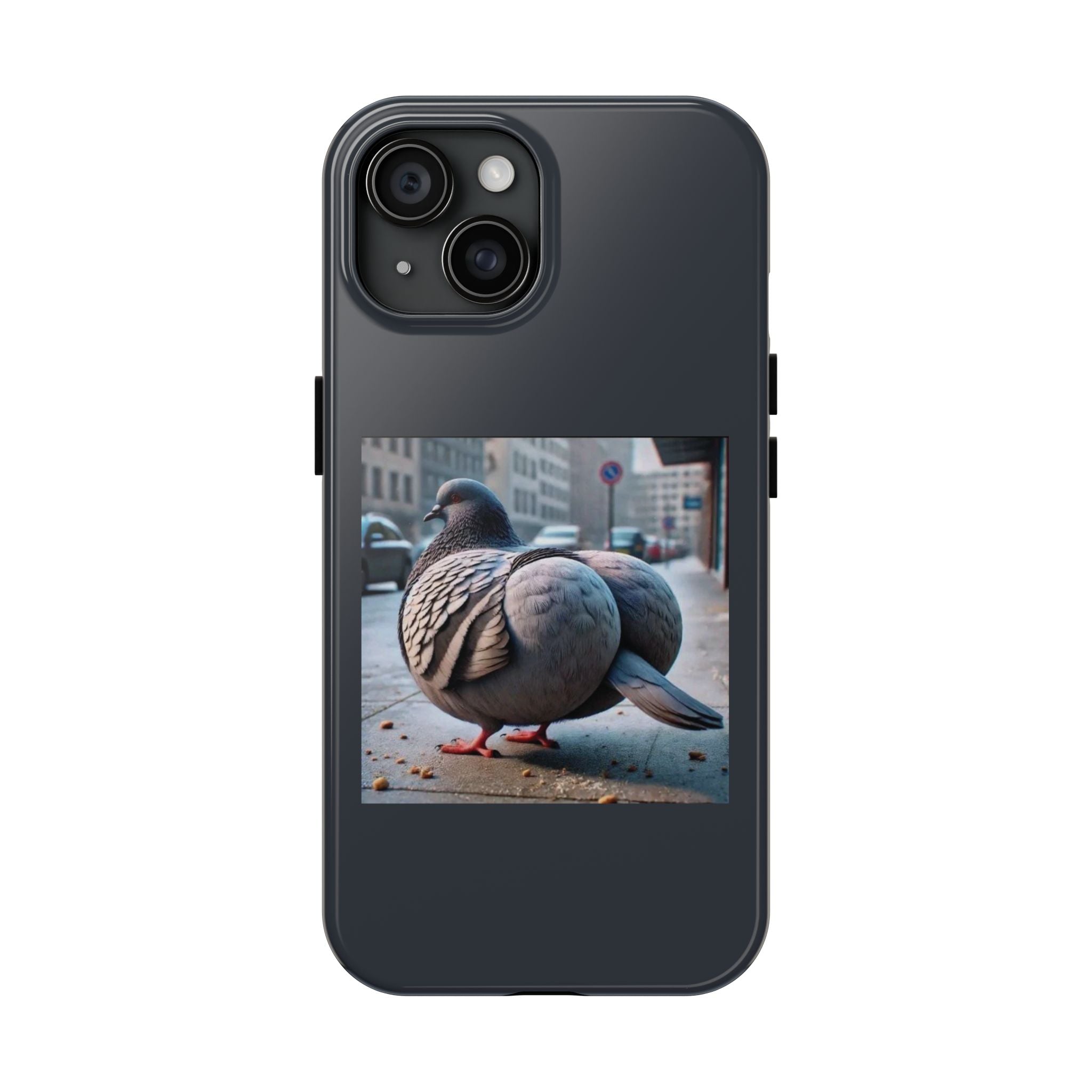 Bird With Fat Butt Phone Case - Black