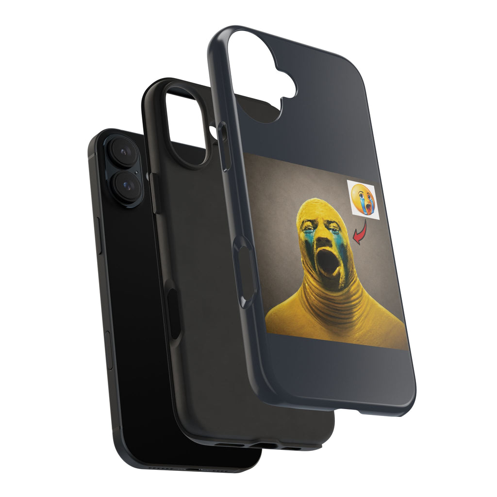 Sad Emoji Costume Phone Case - Black