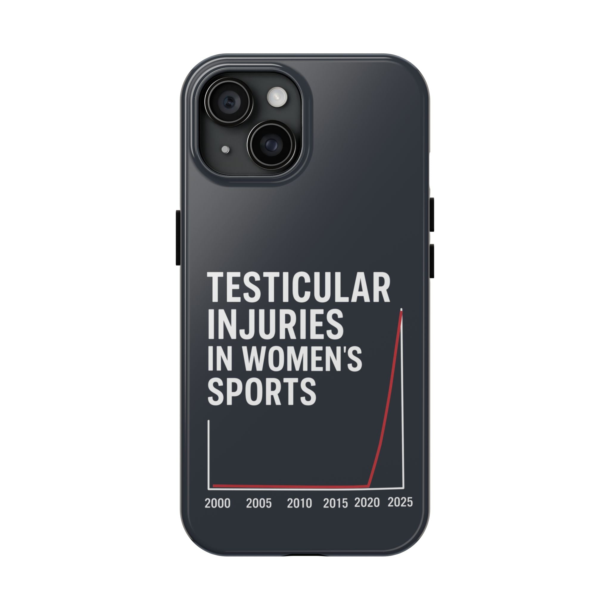 Testicular Injuries in Women's Sports Phone Case - Black