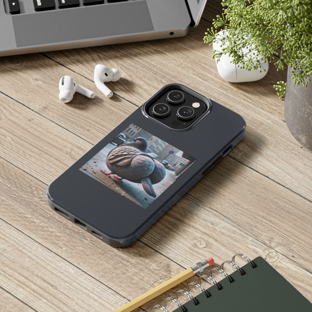 Bird With Fat Butt Phone Case - Black