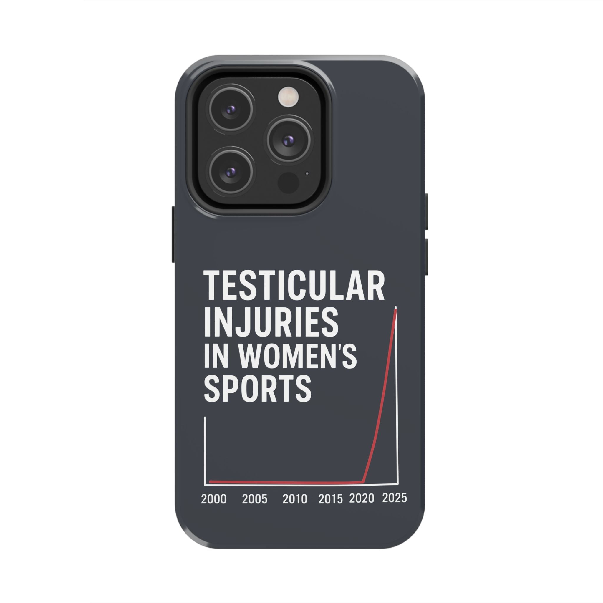 Testicular Injuries in Women's Sports Phone Case - Black