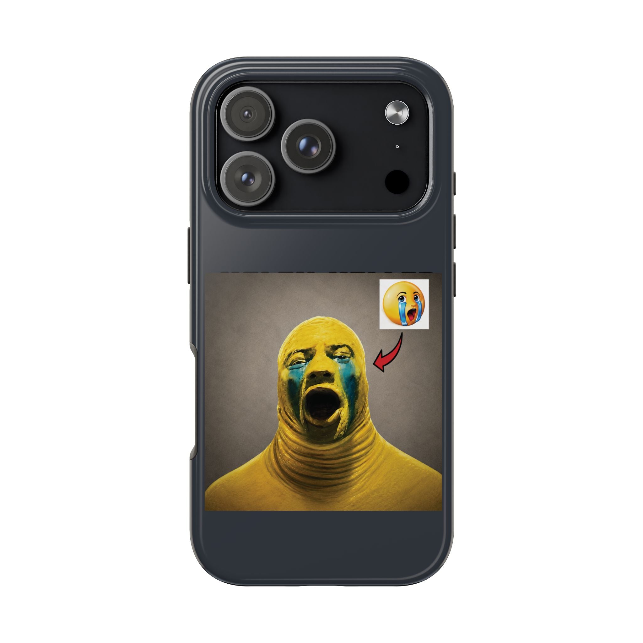 Sad Emoji Costume Phone Case - Black