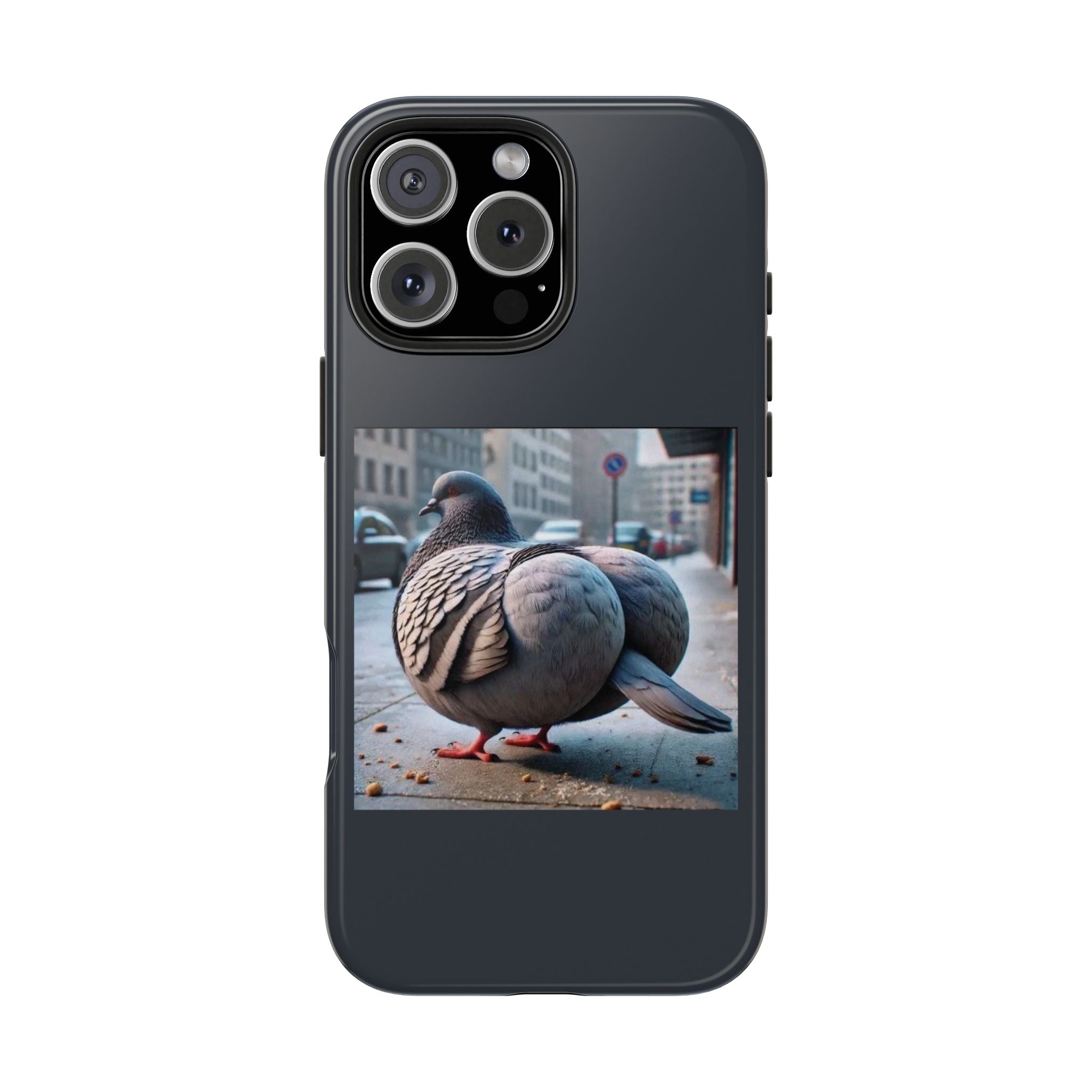 Bird With Fat Butt Phone Case - Black