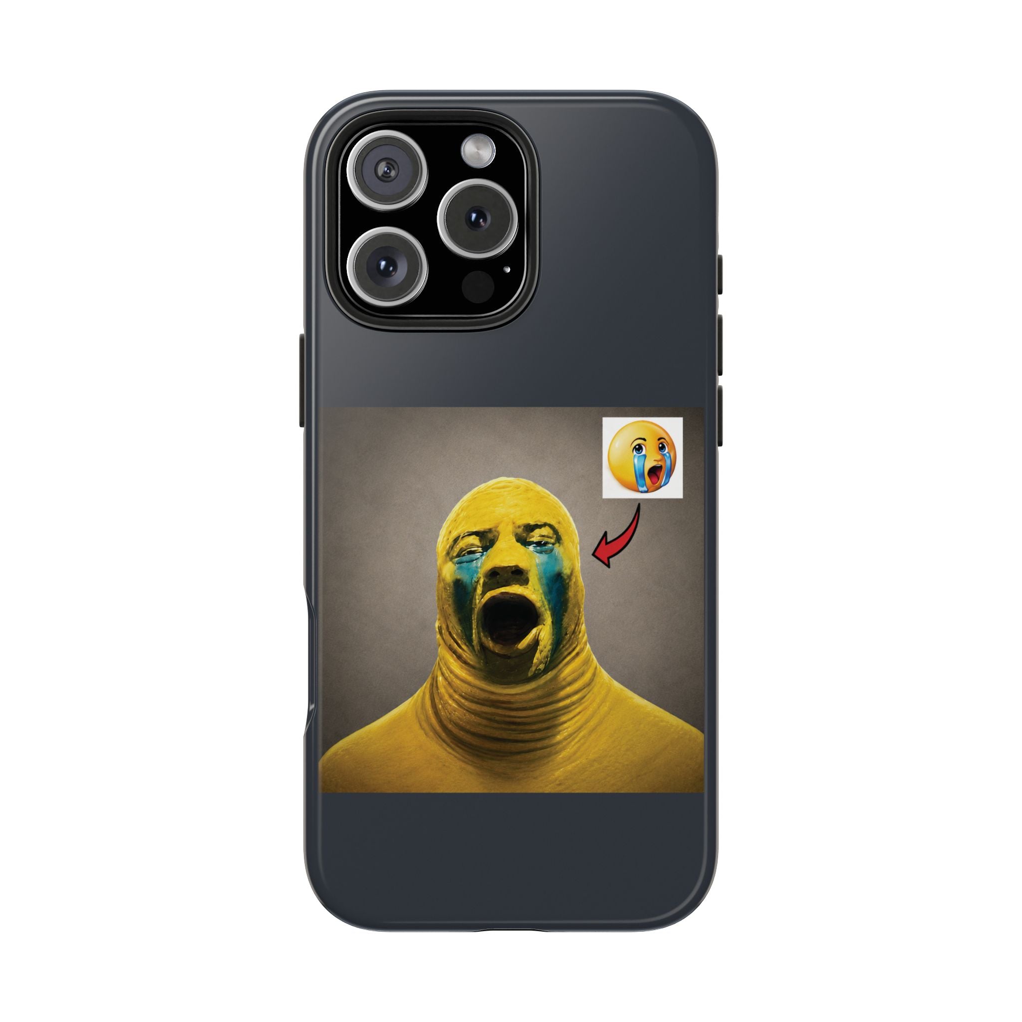 Sad Emoji Costume Phone Case - Black