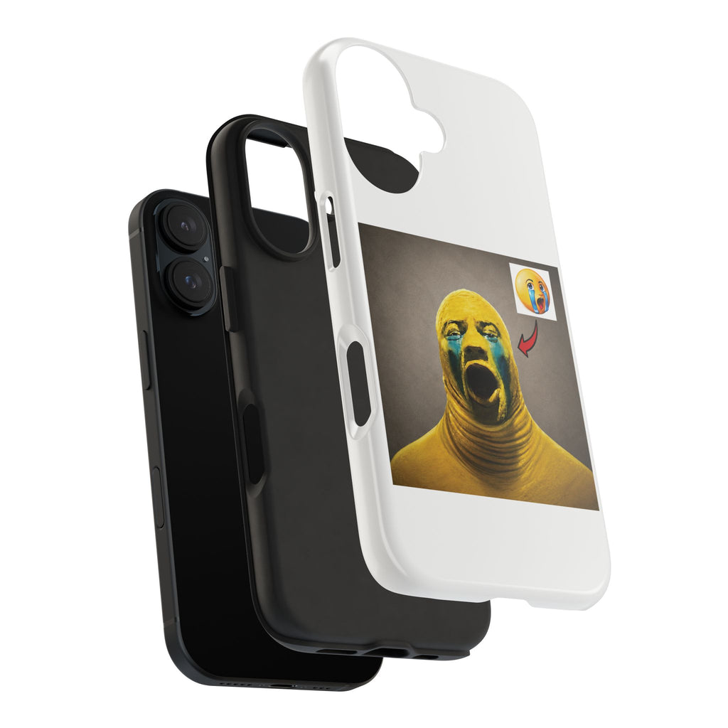 Sad Emoji Costume Phone Case - White