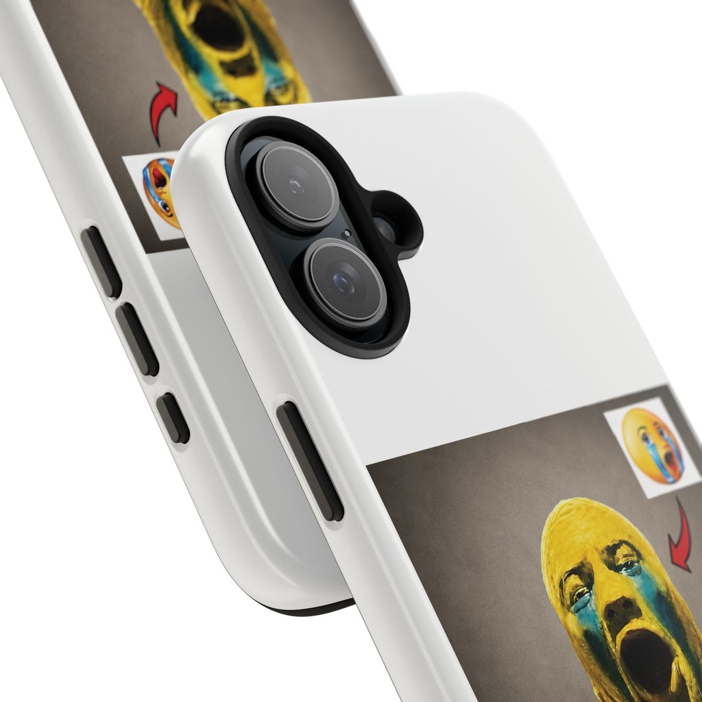 Sad Emoji Costume Phone Case - White