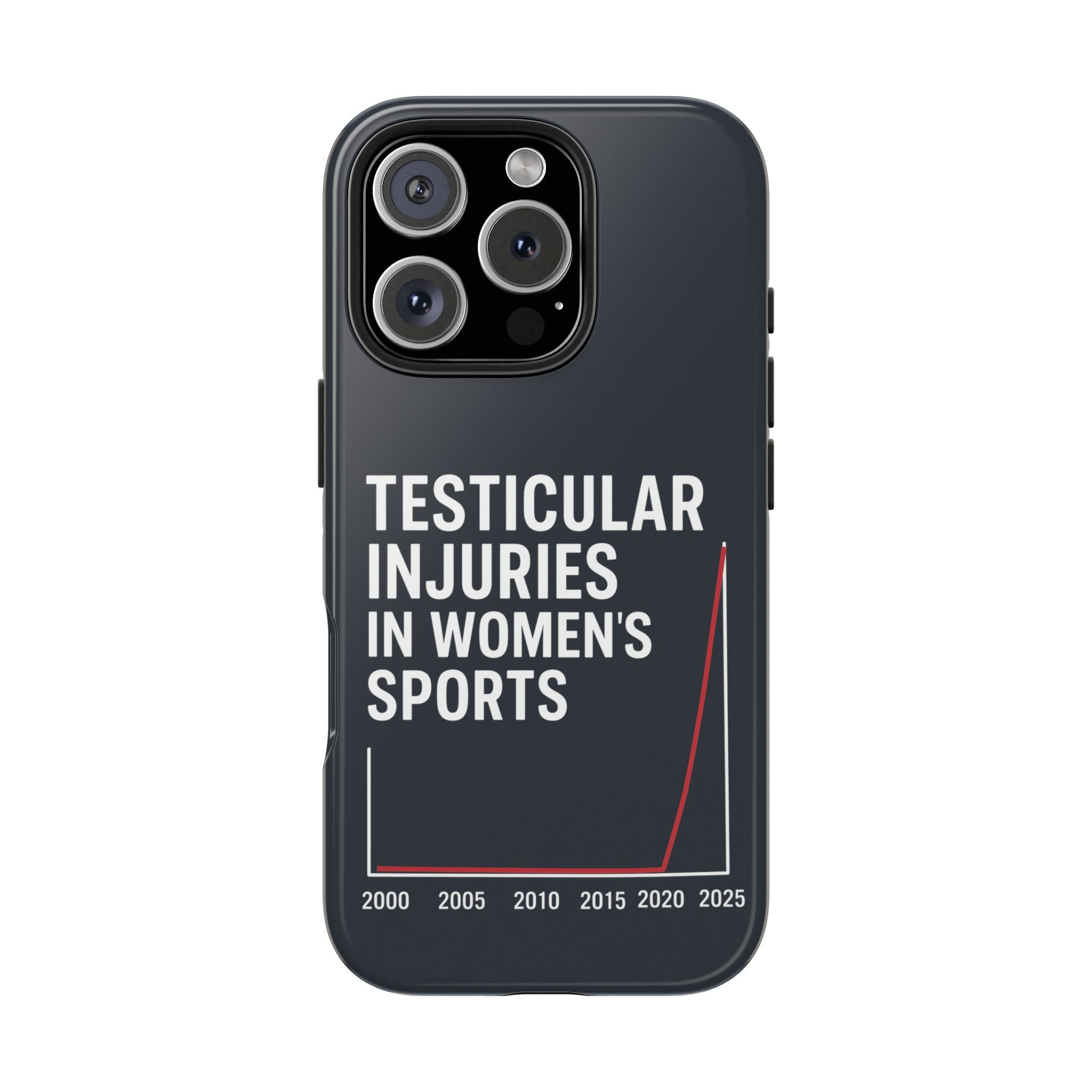 Testicular Injuries in Women's Sports Phone Case - Black