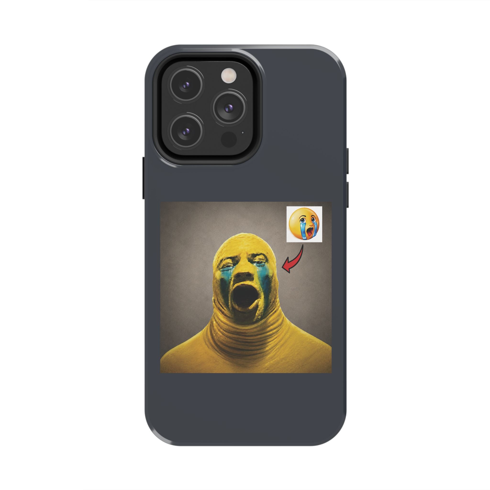 Sad Emoji Costume Phone Case - Black