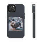 Bird With Fat Butt Phone Case - Black