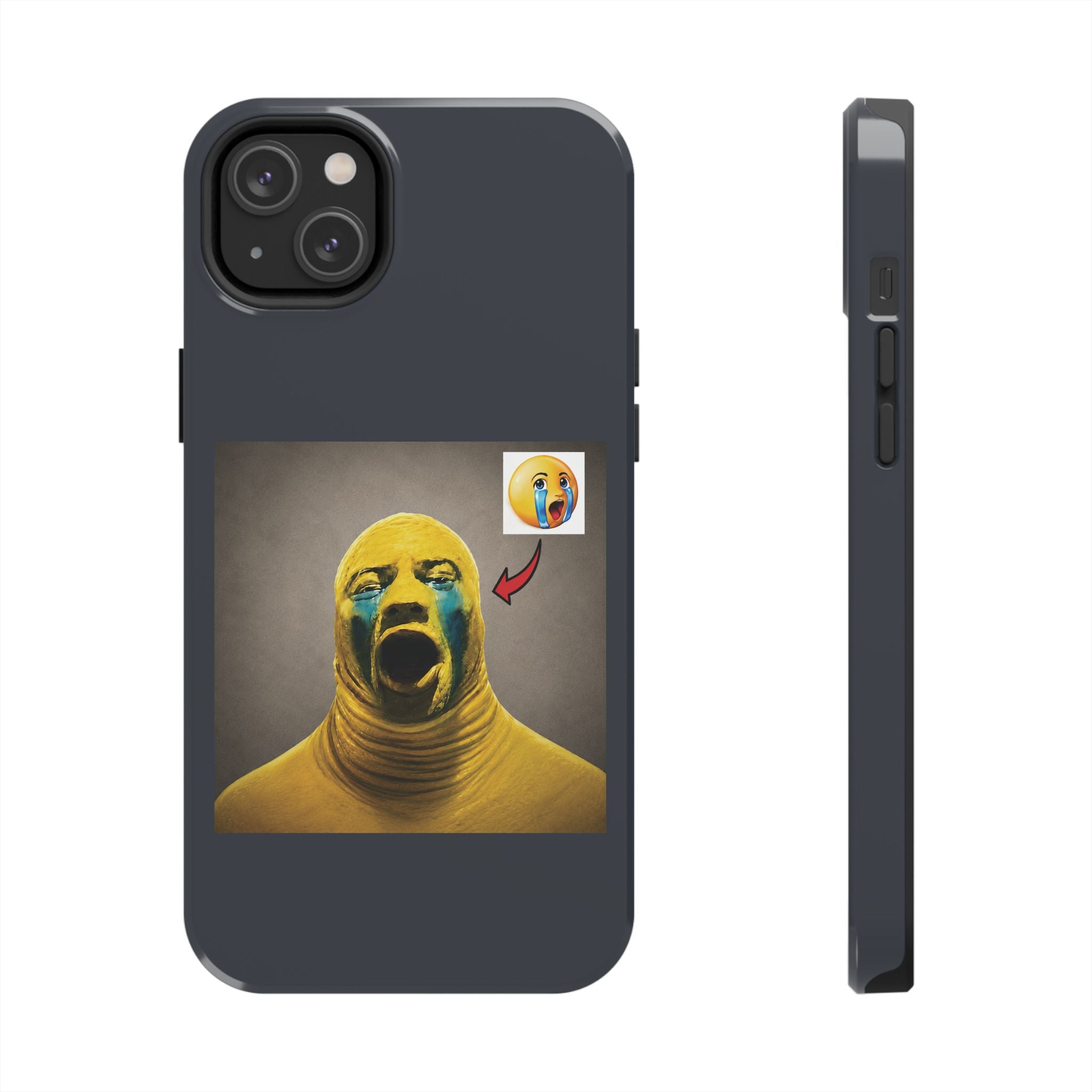 Sad Emoji Costume Phone Case - Black