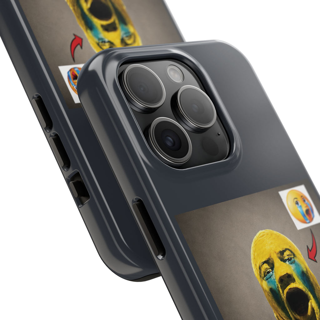 Sad Emoji Costume Phone Case - Black