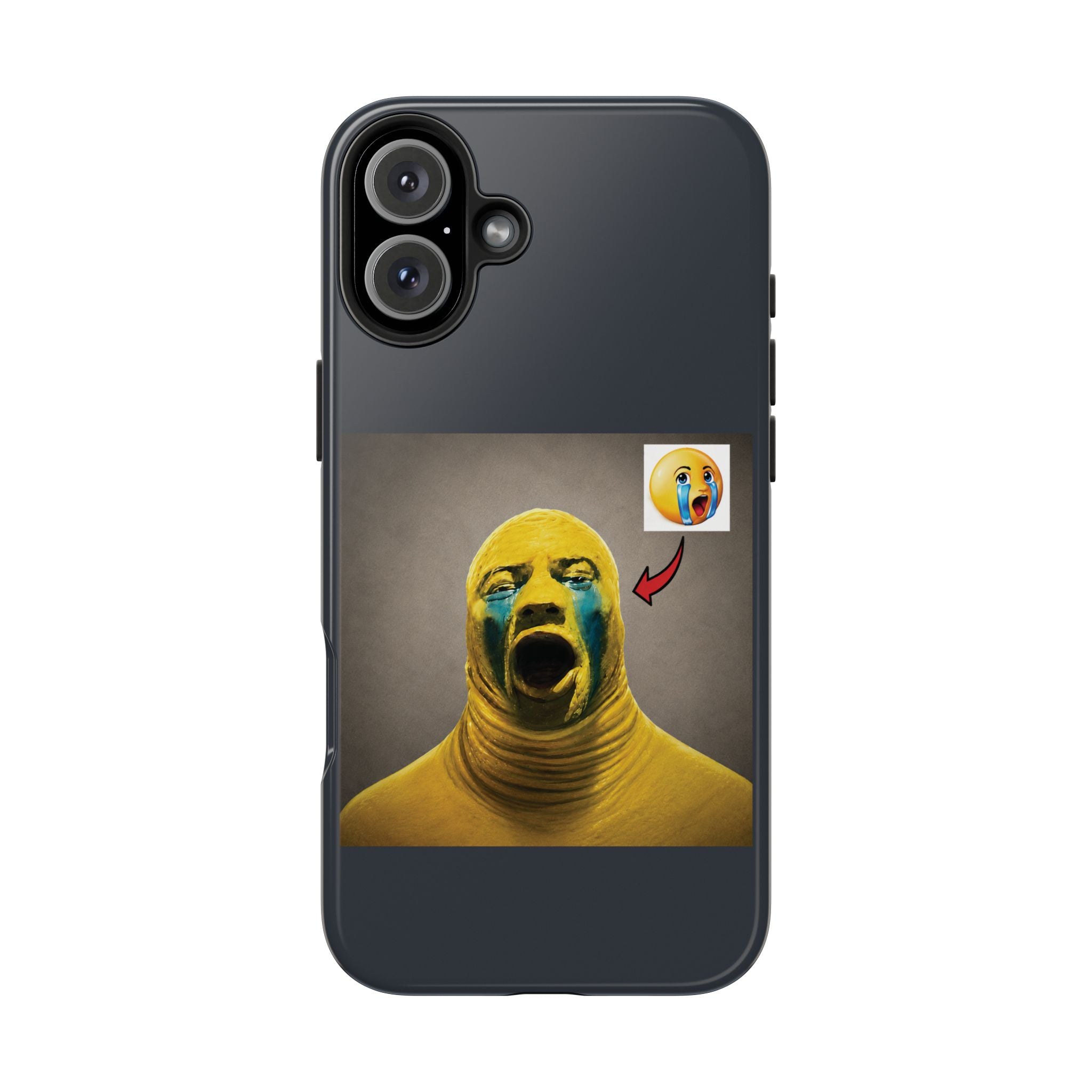 Sad Emoji Costume Phone Case - Black