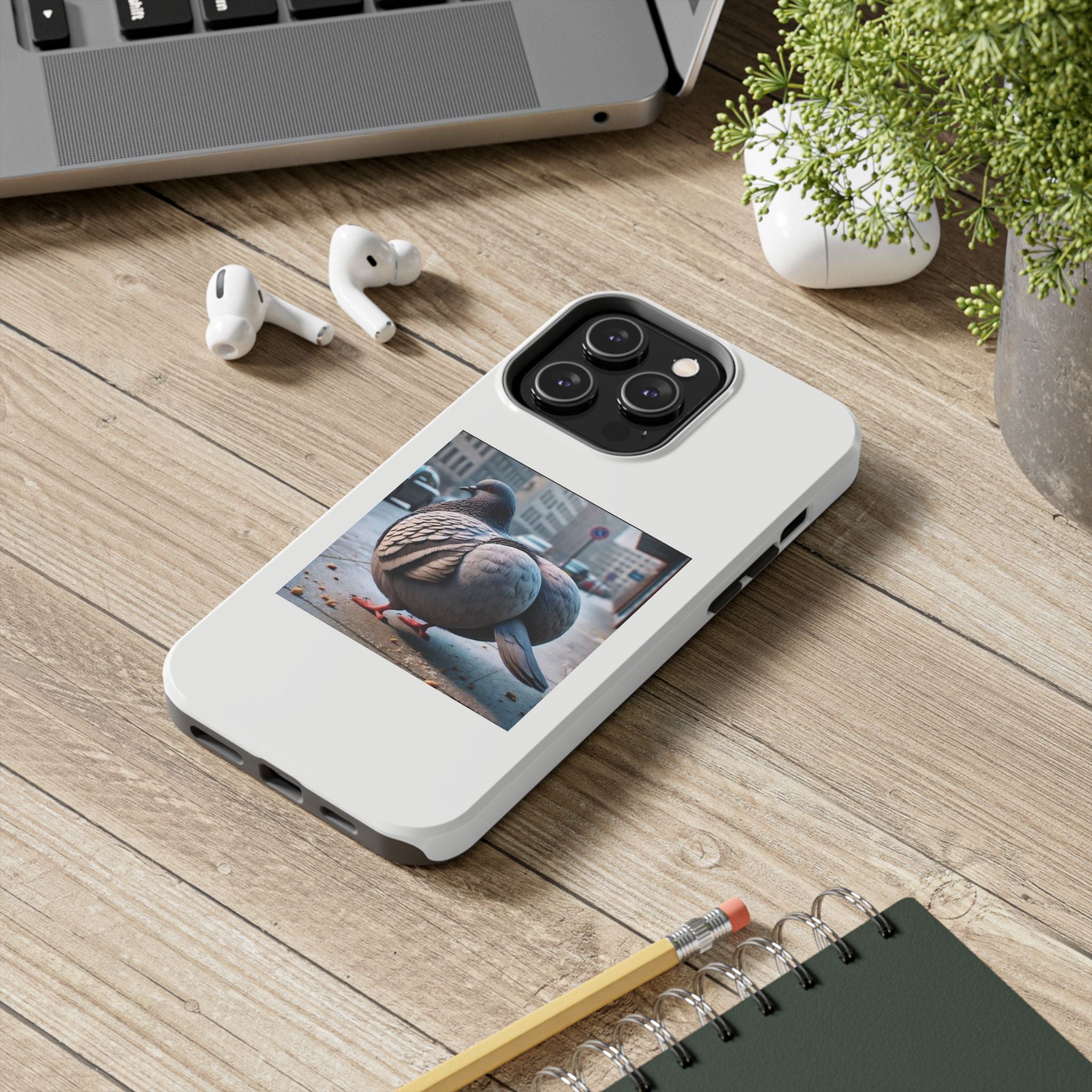 Bird With Fat Butt Phone Case - White