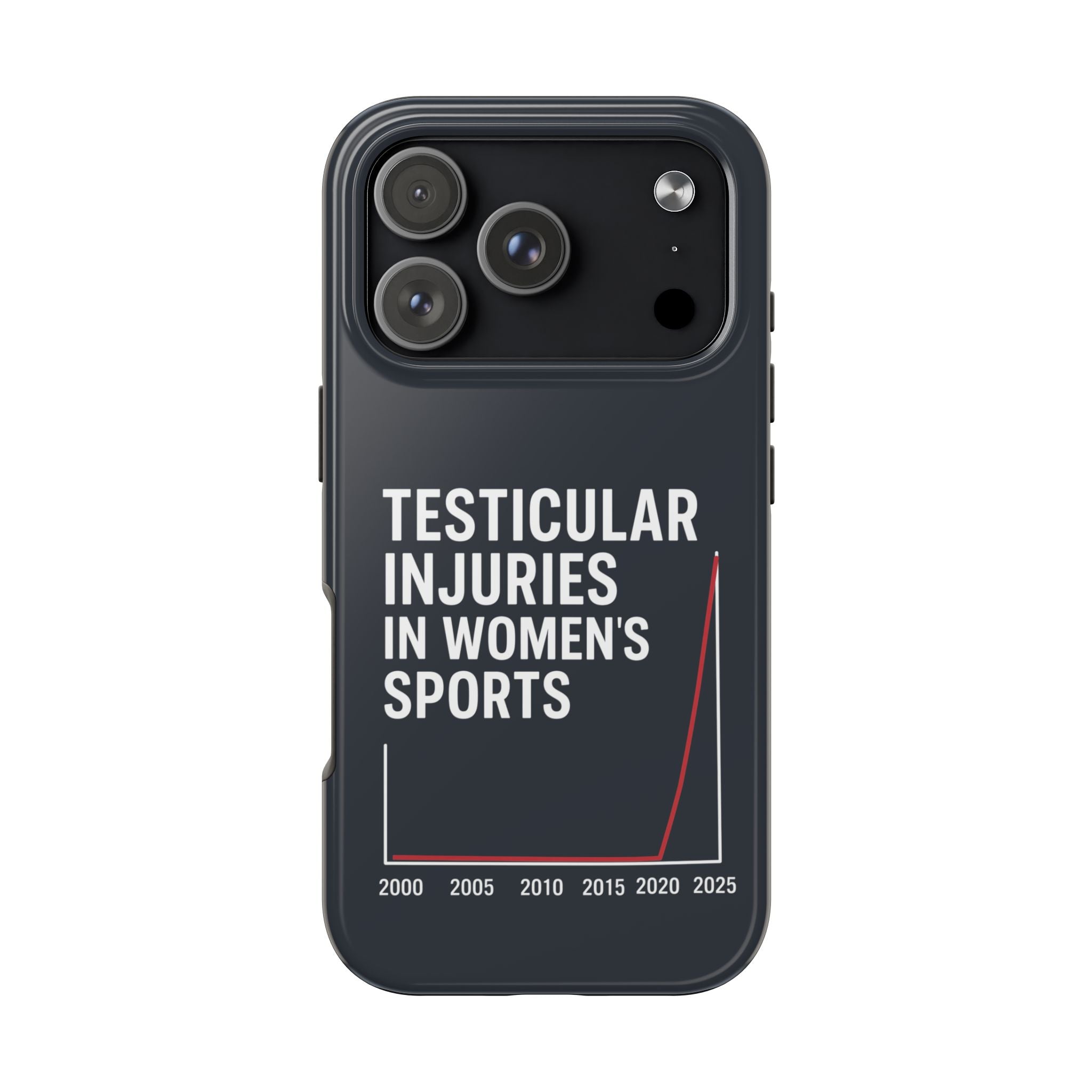 Testicular Injuries in Women's Sports Phone Case - Black